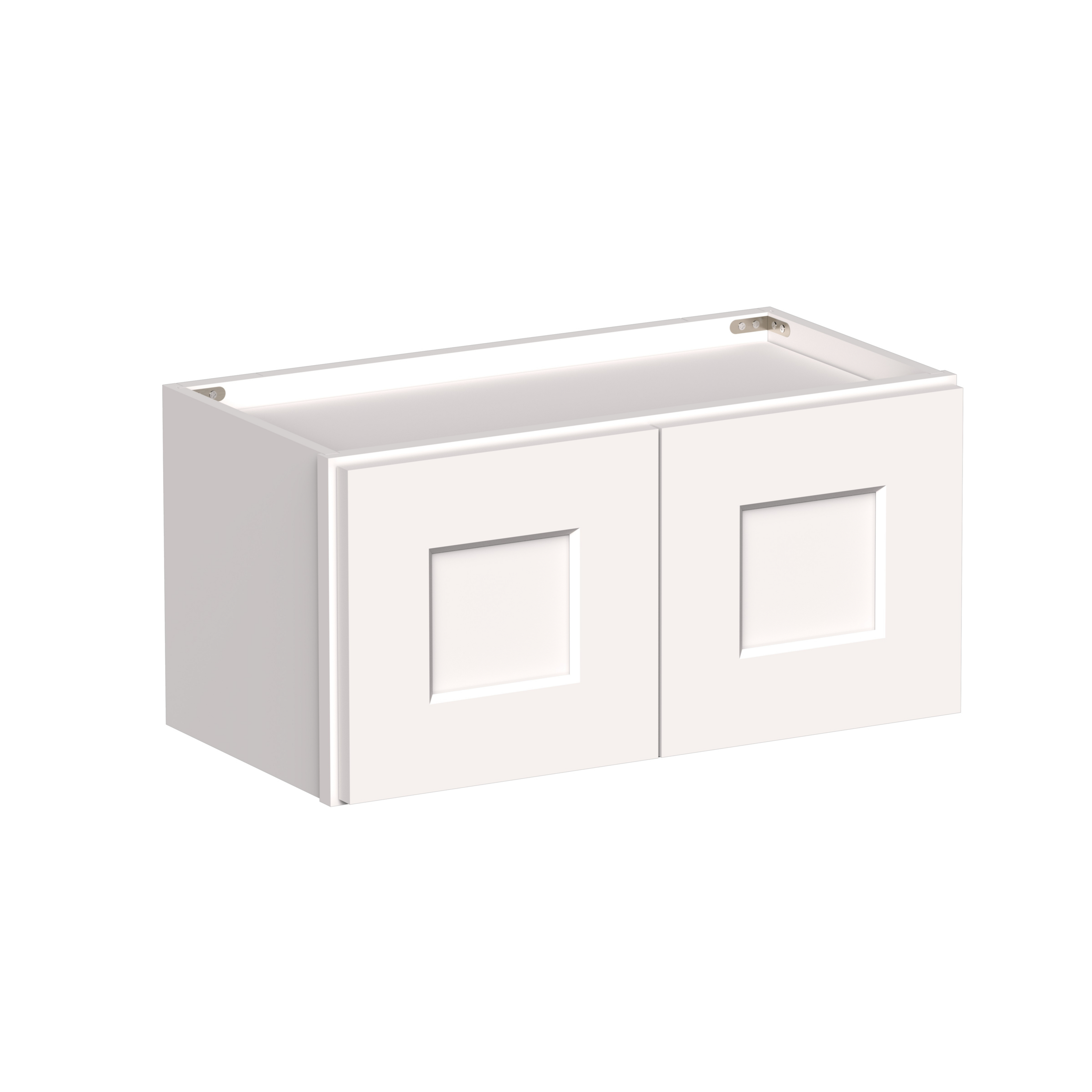 White Shaker RTA 24"W-36"W x 12"D x 12"H/16"H Short Wall Cabinet with 2 Doors