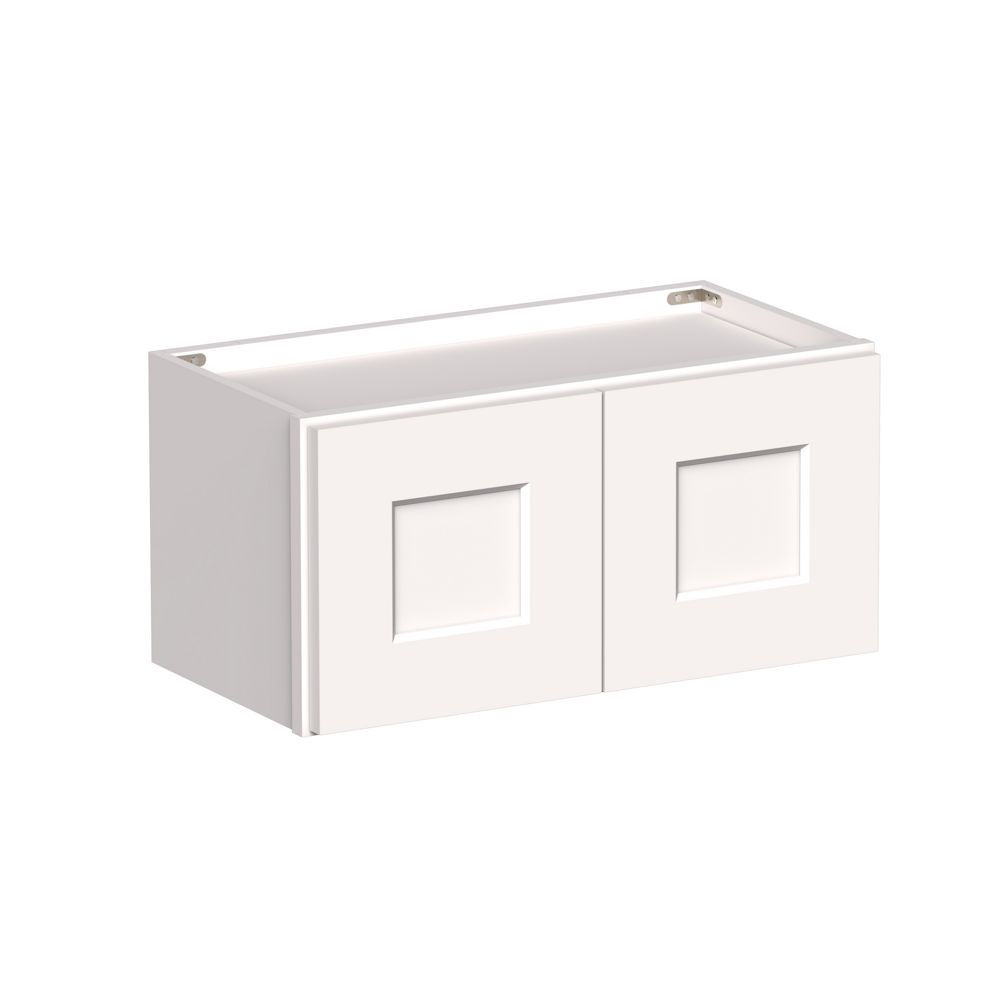 White Shaker RTA 24"W-36"W x 12"D x 12"H/16"H Short Wall Cabinet with 2 Doors
