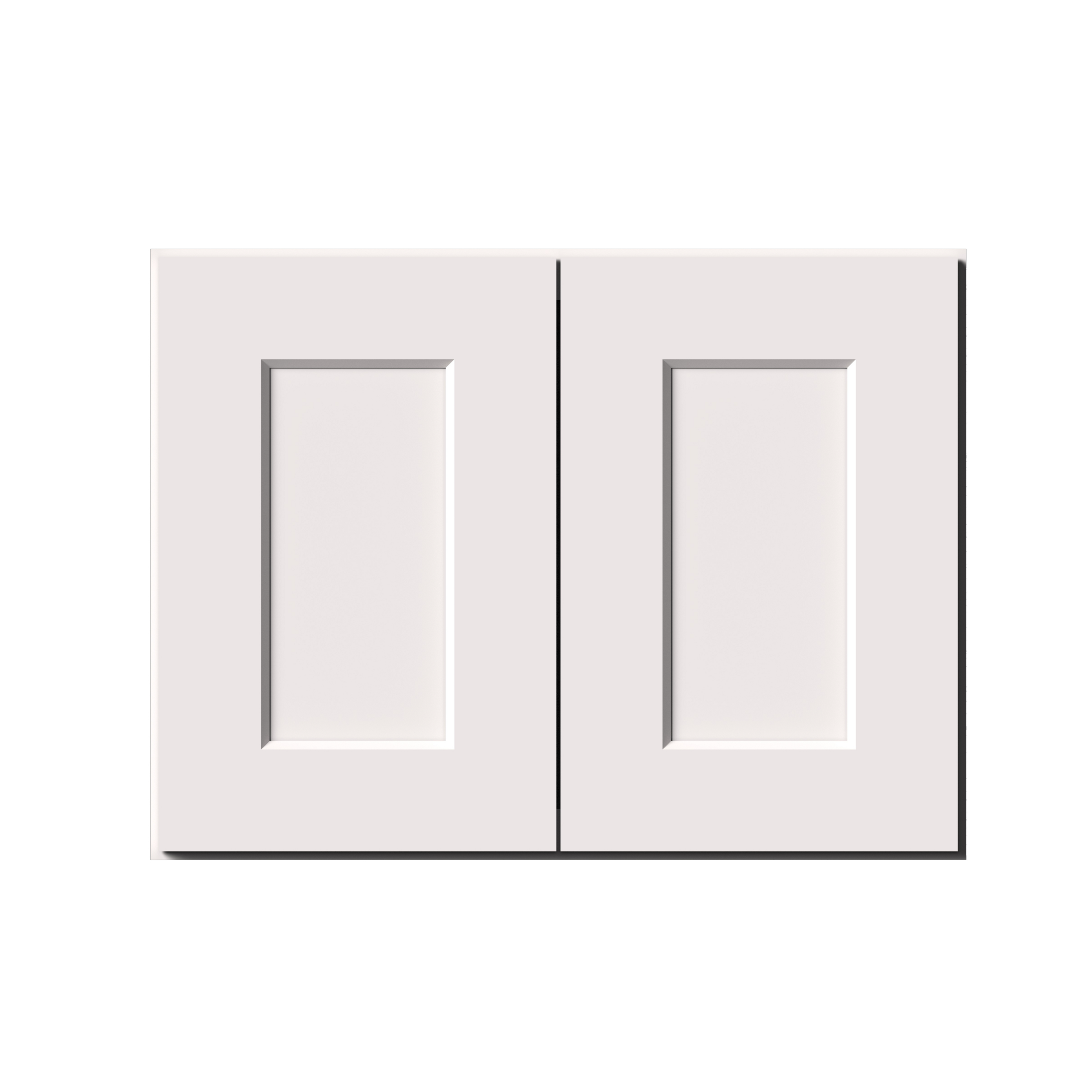 White Shaker RTA 24"W-36"W x 12"D x 18"H Short Wall Cabinet with 2 Doors