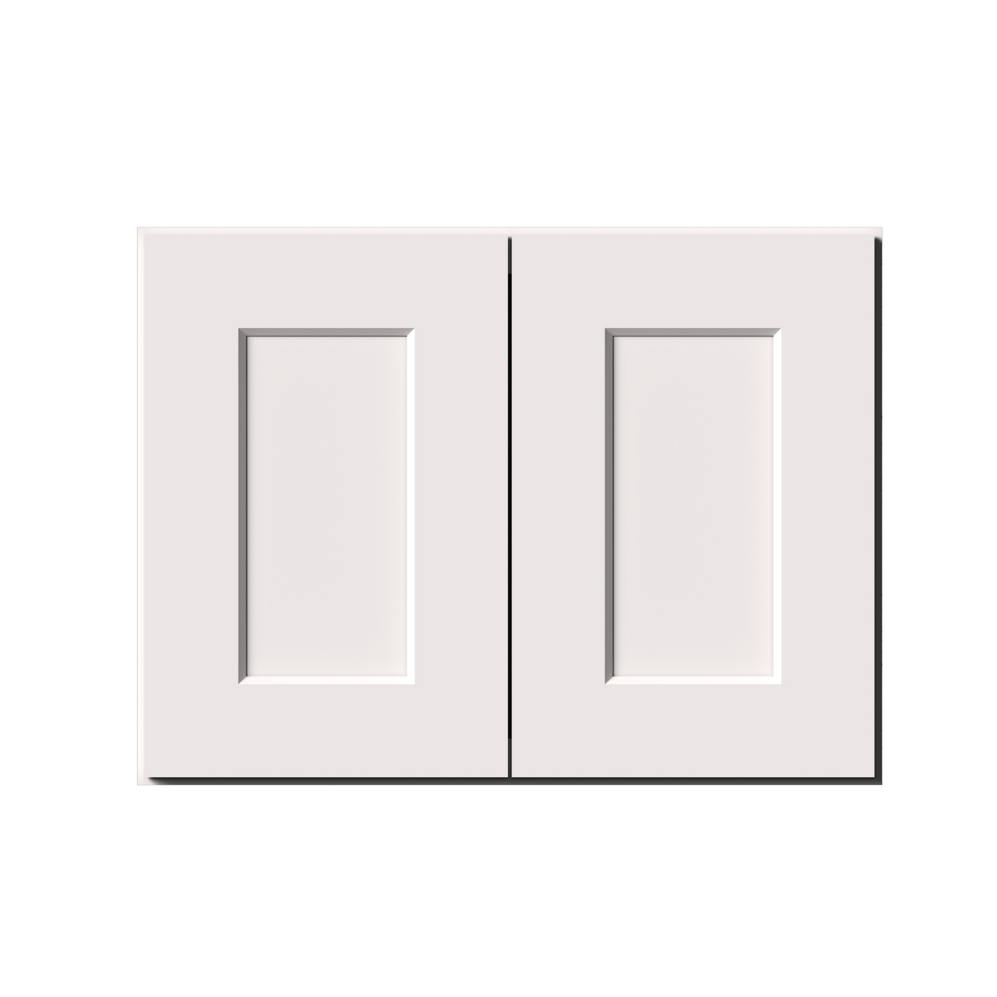 White Shaker RTA 24"W-36"W x 12"D x 18"H Short Wall Cabinet with 2 Doors