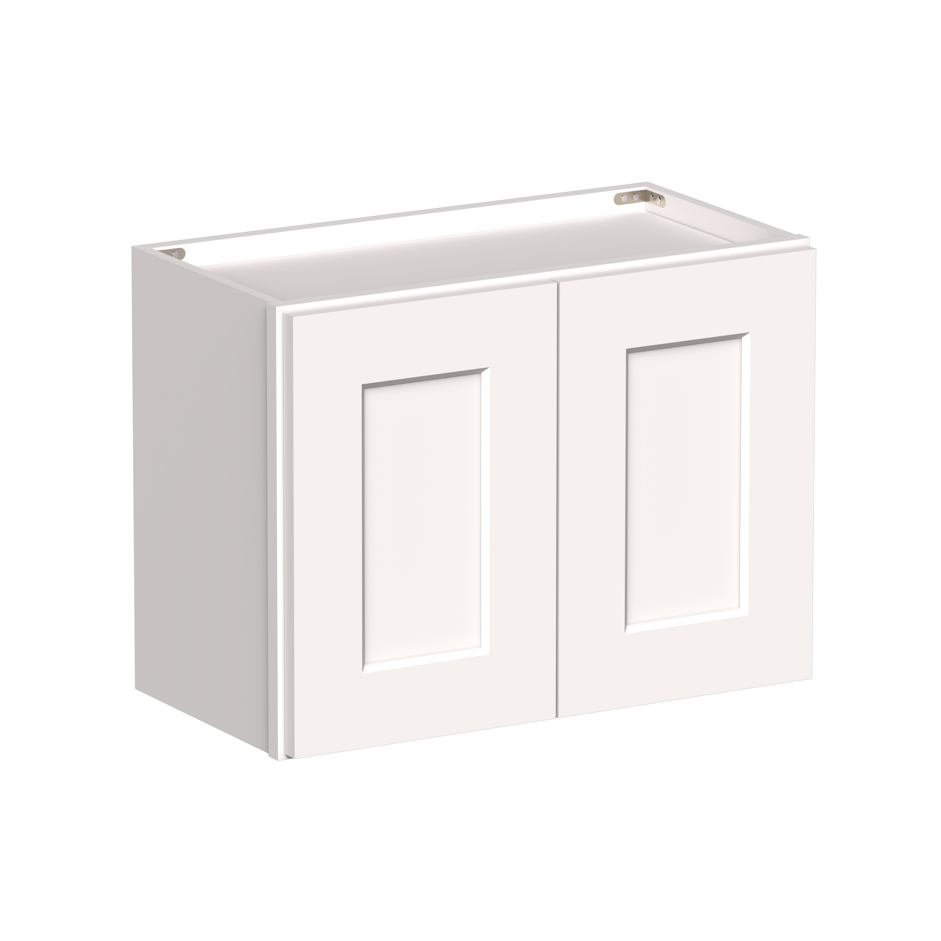 White Shaker RTA 24"W-36"W x 12"D x 18"H Short Wall Cabinet with 2 Doors
