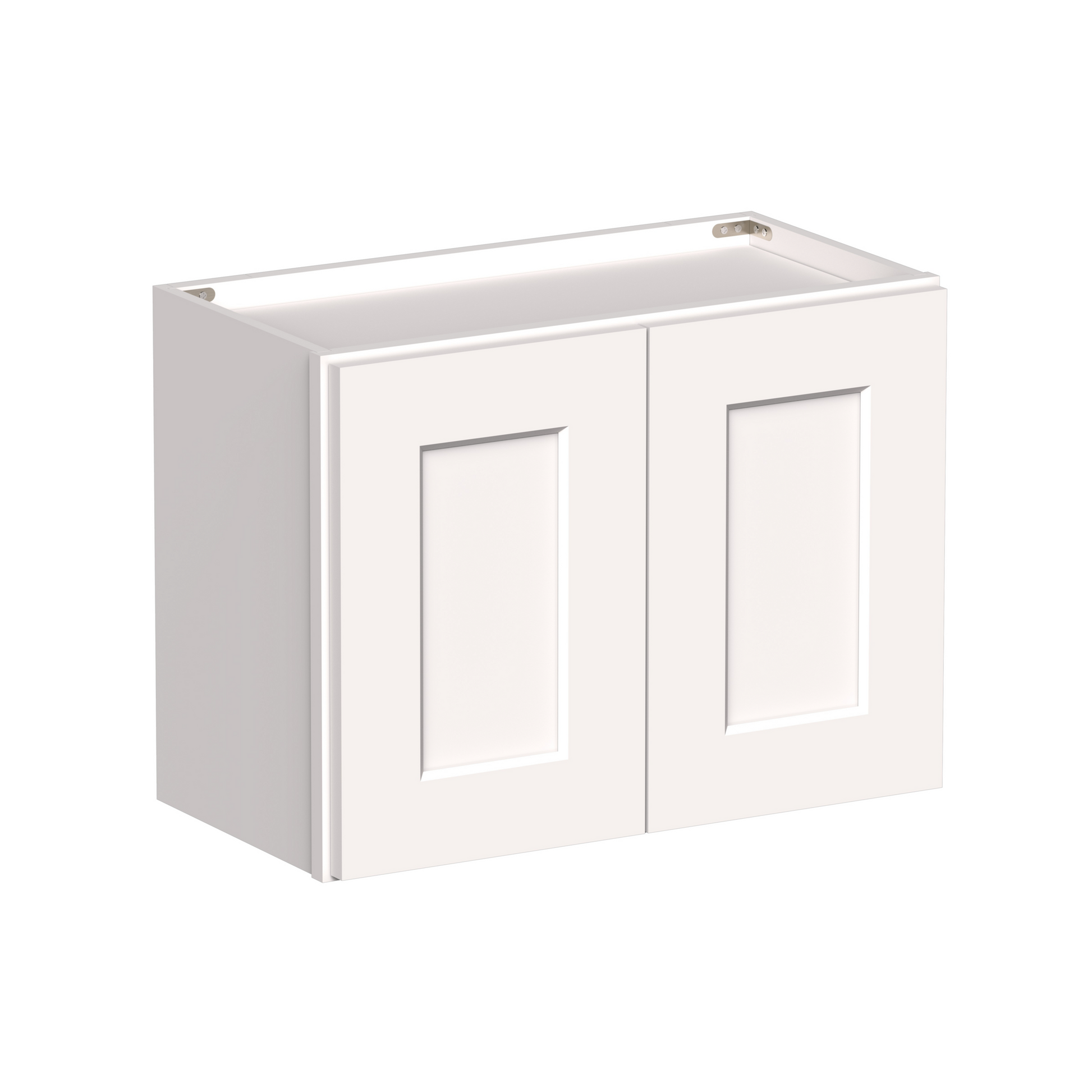 White Shaker RTA 24"W-36"W x 12"D x 18"H Short Wall Cabinet with 2 Doors