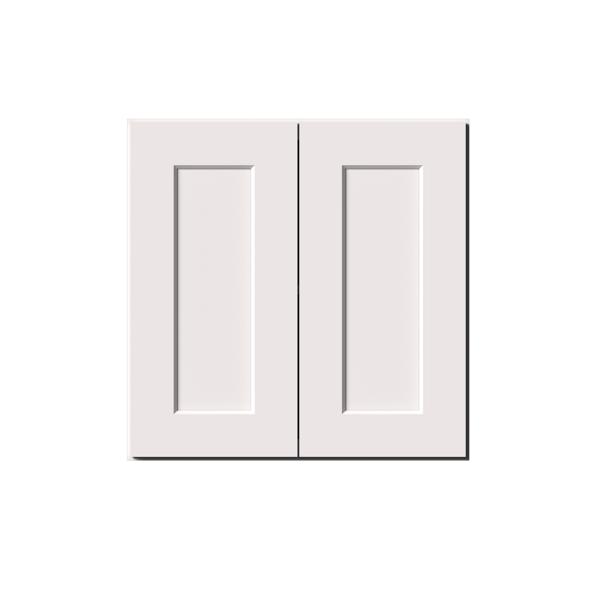 White Shaker RTA 24"W-36"W x 12"D x 24"H Short Wall Cabinet with 2 Doors and 1 Shelves