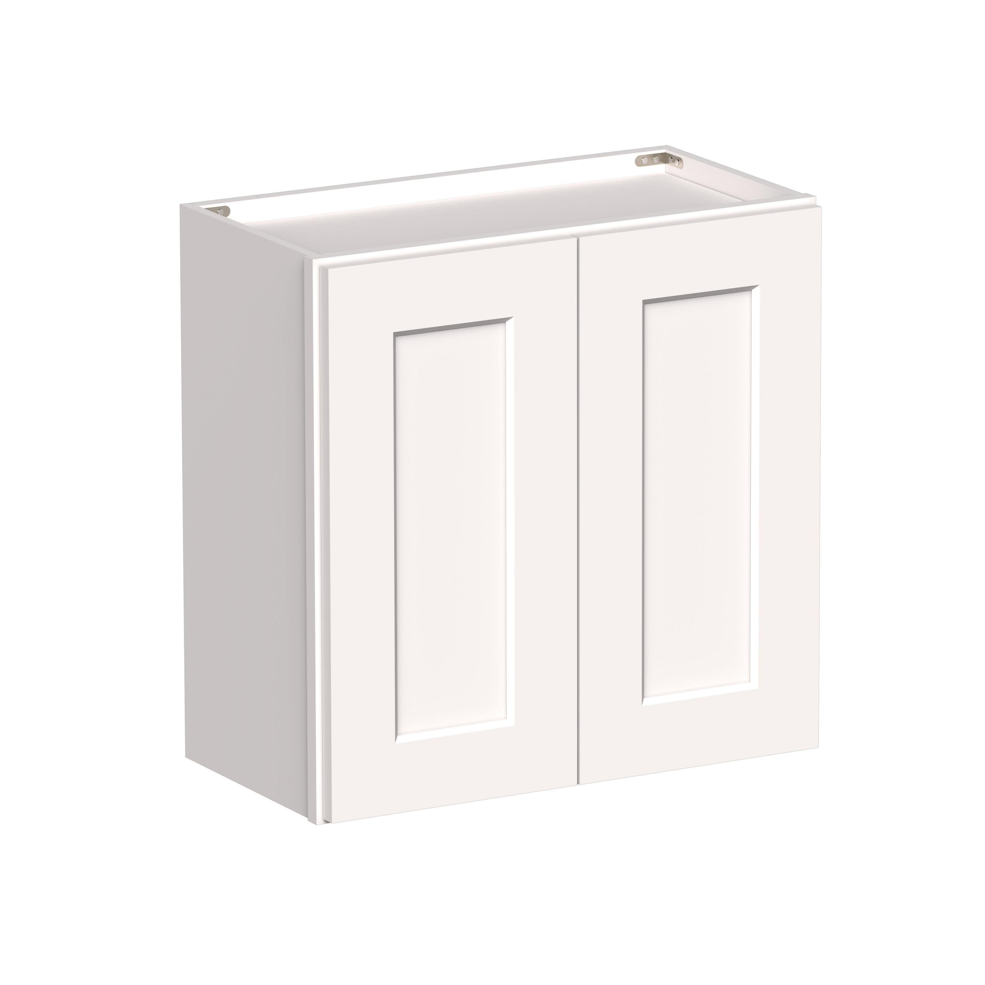 White Shaker RTA 24"W-36"W x 12"D x 24"H Short Wall Cabinet with 2 Doors and 1 Shelves