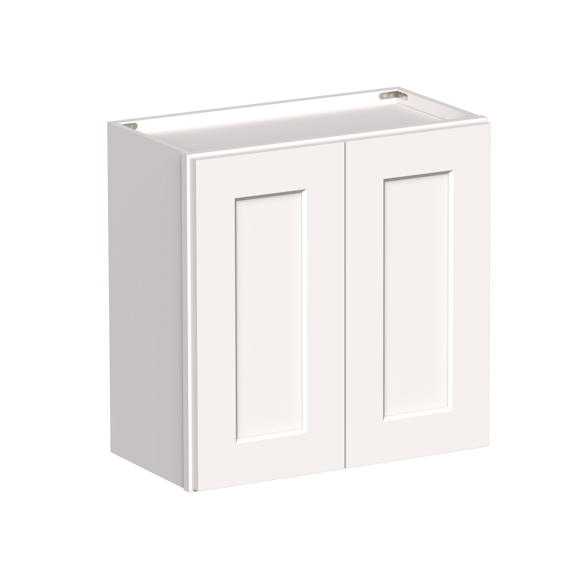 White Shaker RTA 24"W-36"W x 12"D x 24"H Short Wall Cabinet with 2 Doors and 1 Shelves