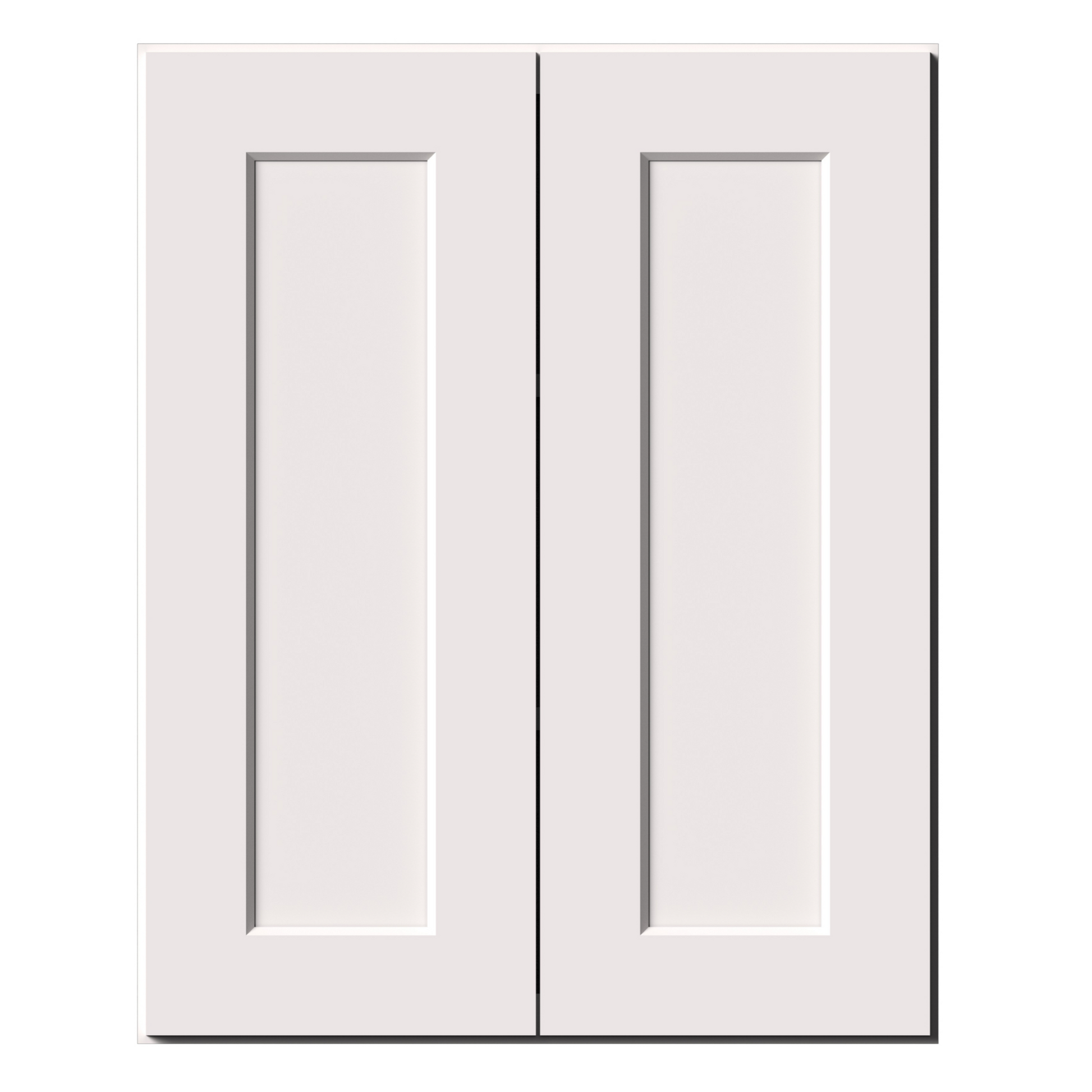 White Shaker RTA 24"W-36"W x 12"D x 30"H/36"H Standard Wall Cabinet with 2 Doors and 2 Shelves