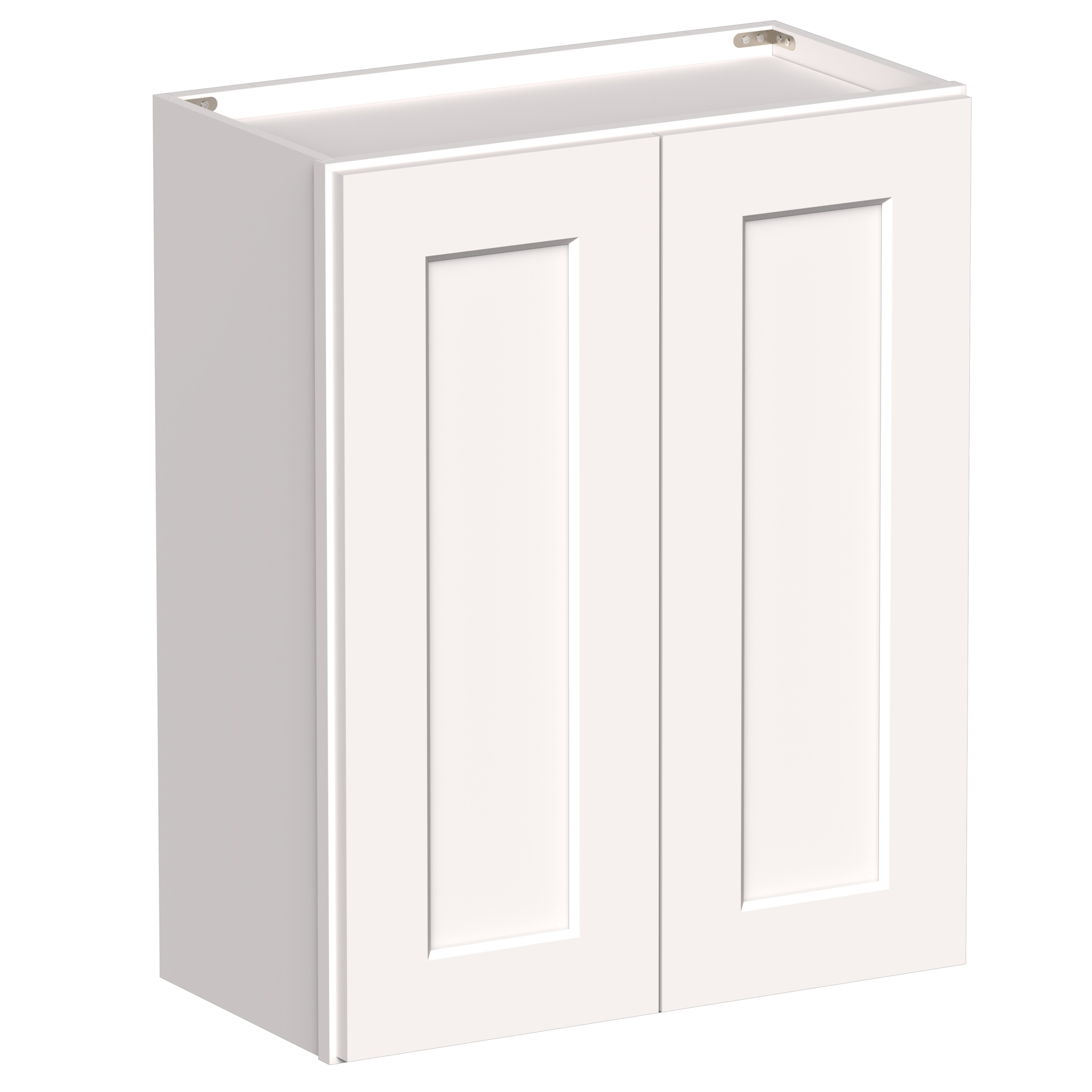 White Shaker RTA 24"W-36"W x 12"D x 30"H/36"H Standard Wall Cabinet with 2 Doors and 2 Shelves
