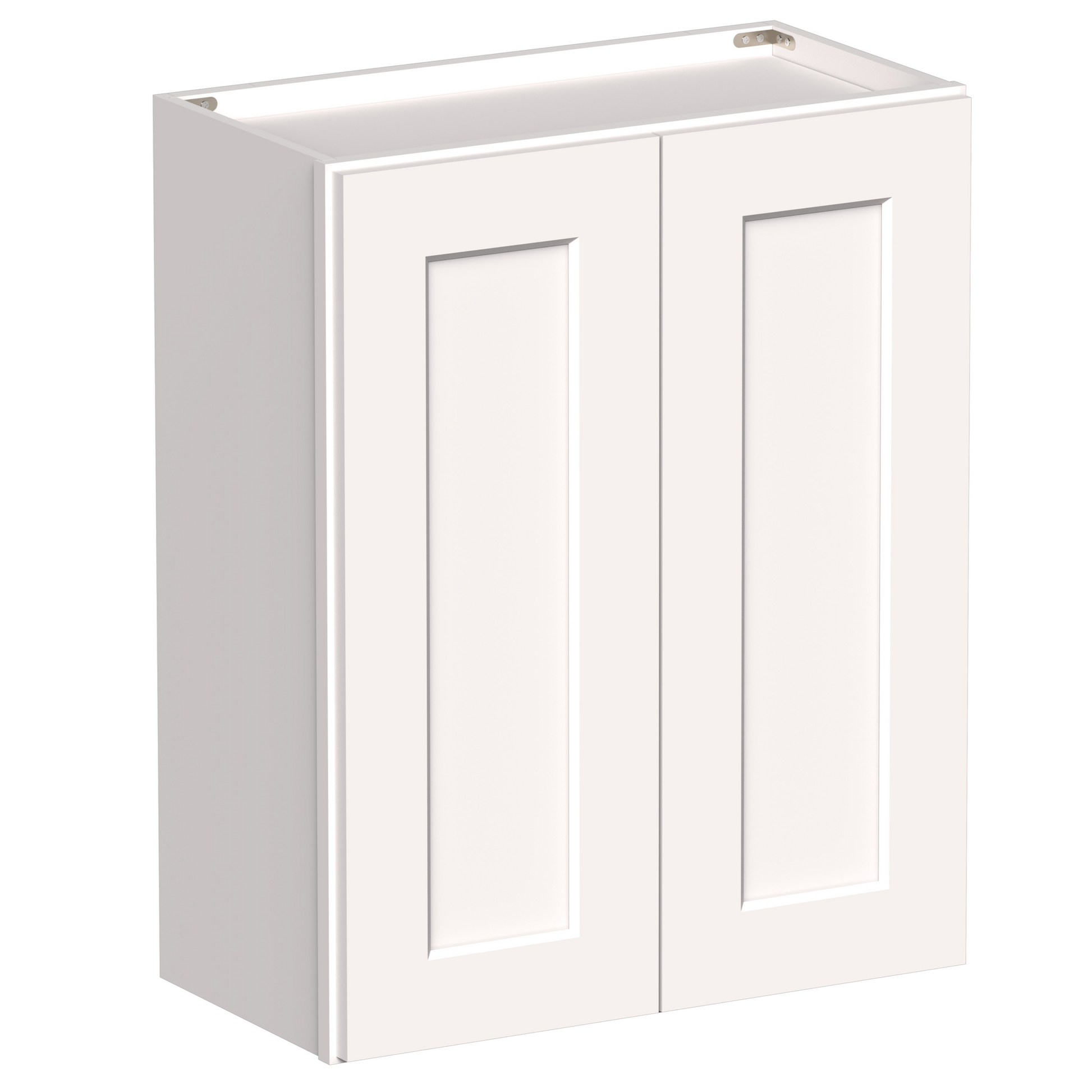 White Shaker RTA 24"W-36"W x 12"D x 30"H/36"H Standard Wall Cabinet with 2 Doors and 2 Shelves