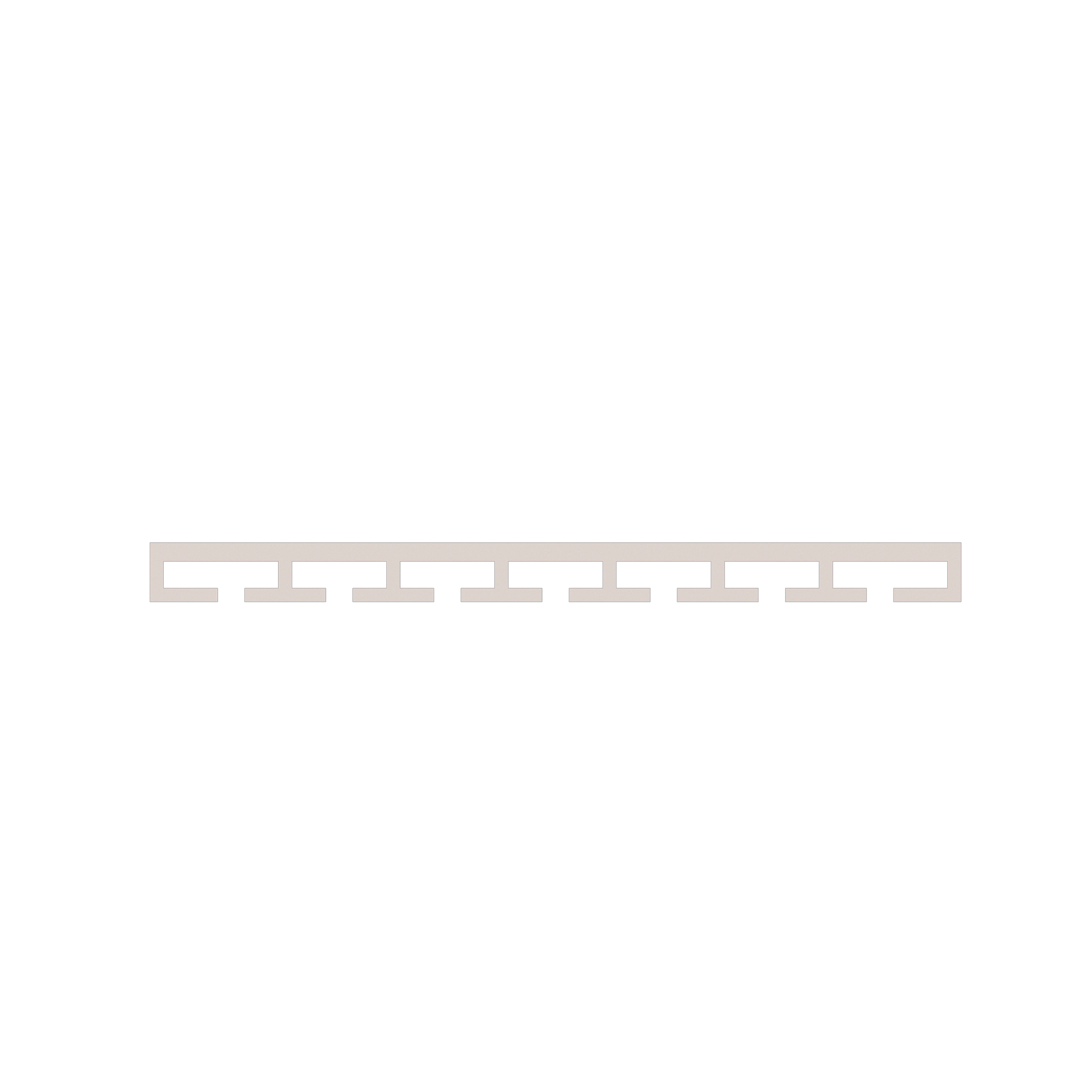 White Shaker RTA 30"W x 12"D x 1.5"H Glass Holder