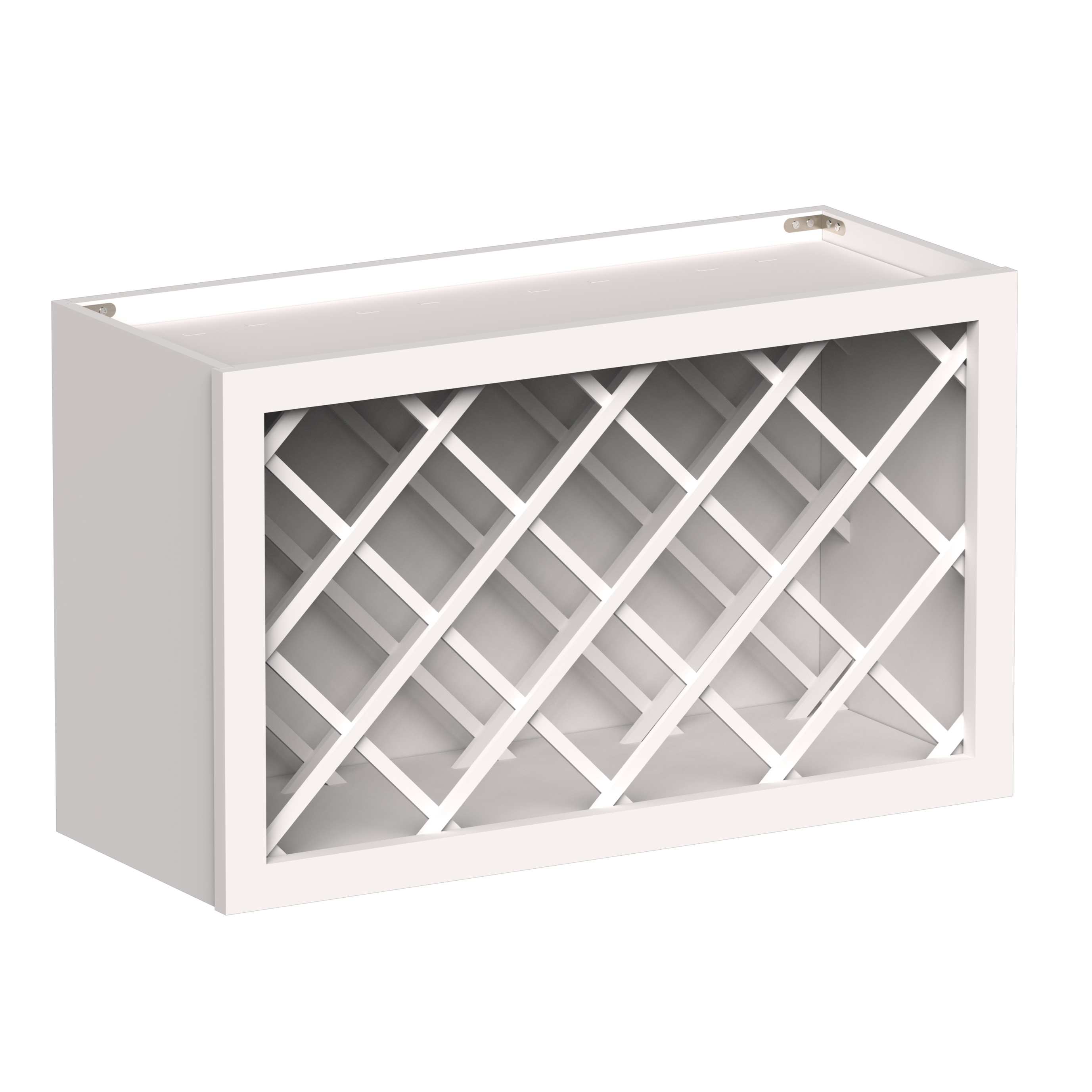 White Shaker RTA 30"W x 12"D x 18"H Wine Rack Wall Cabinet