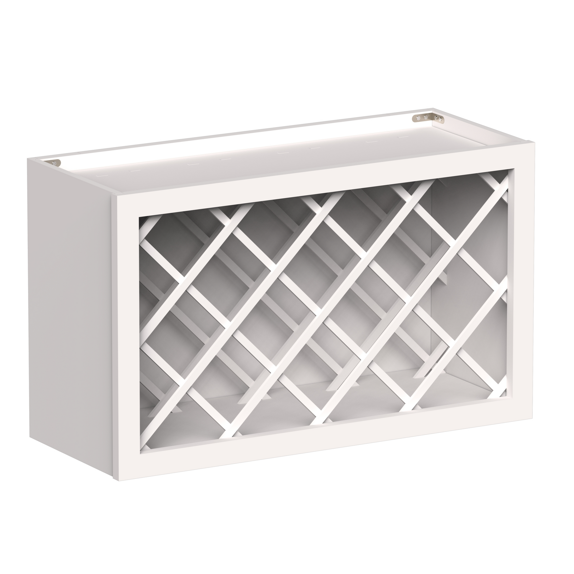White Shaker RTA 30"W x 12"D x 18"H Wine Rack Wall Cabinet
