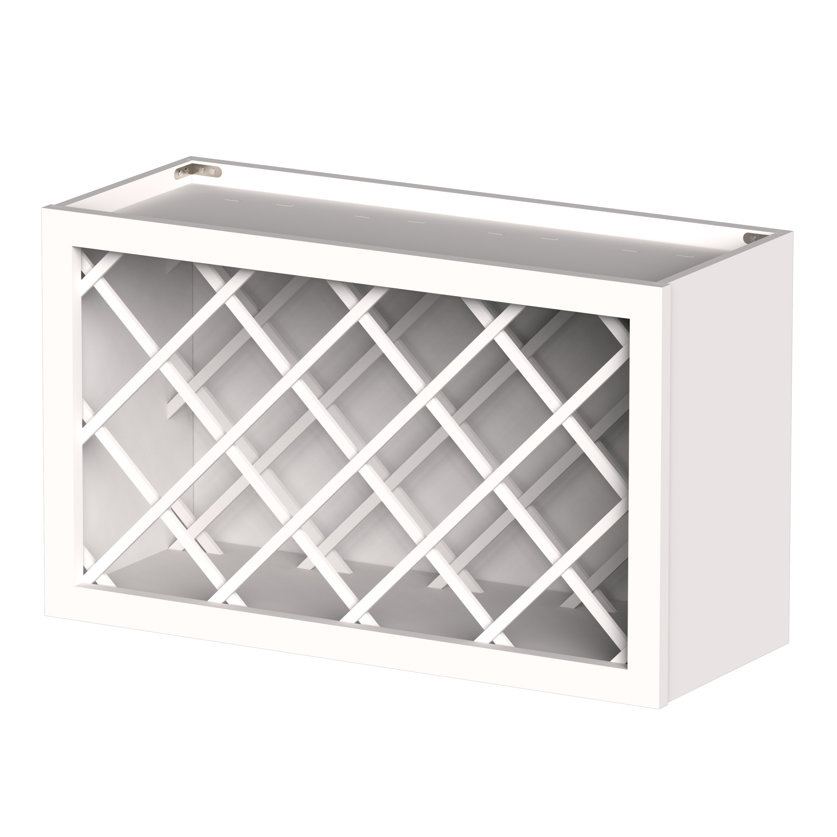 White Shaker RTA 30"W x 12"D x 18"H Wine Rack Wall Cabinet