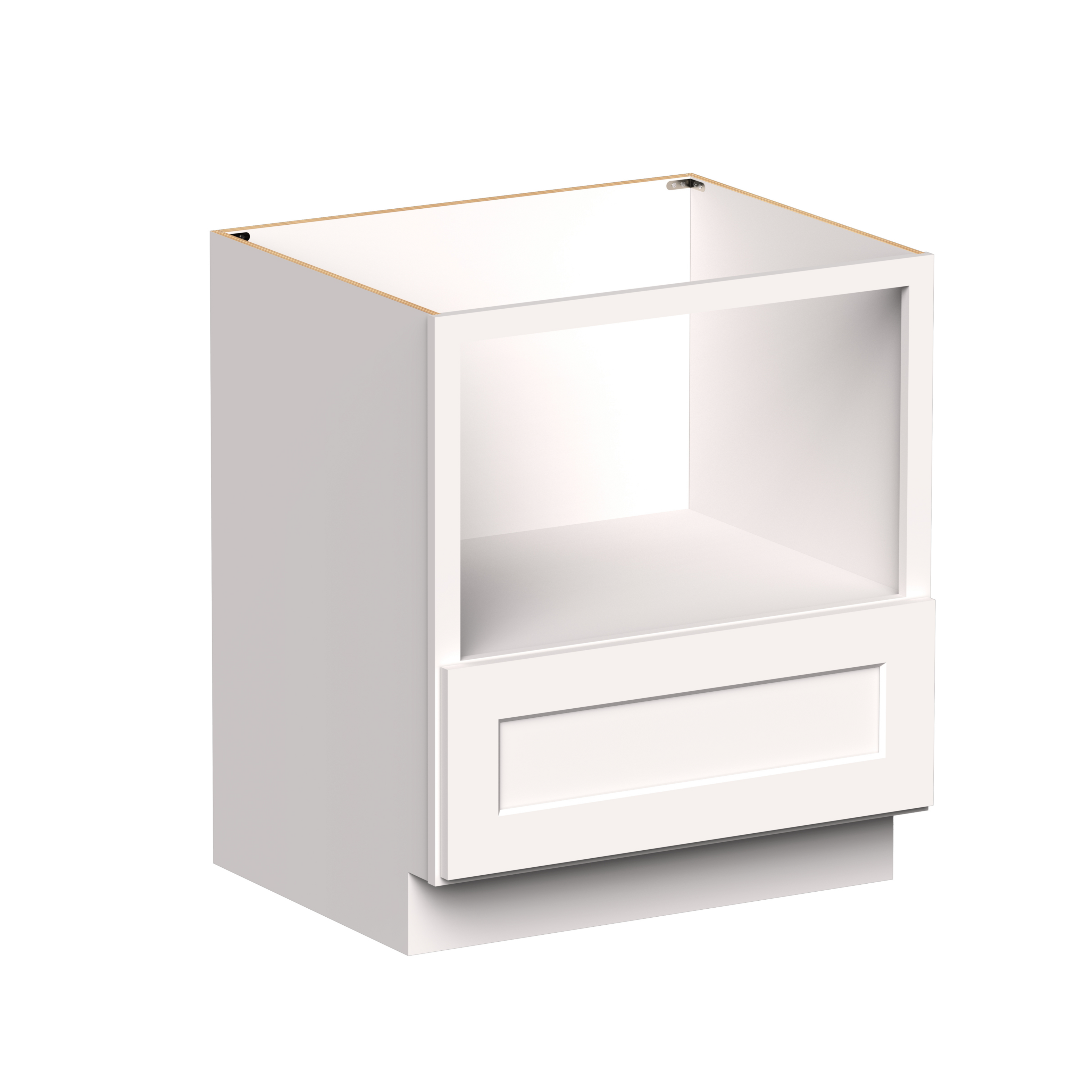 White Shaker RTA 30"W x 24"D x 34.5"H Specialty Base Cabinets with 1 Drawer and 1 Door