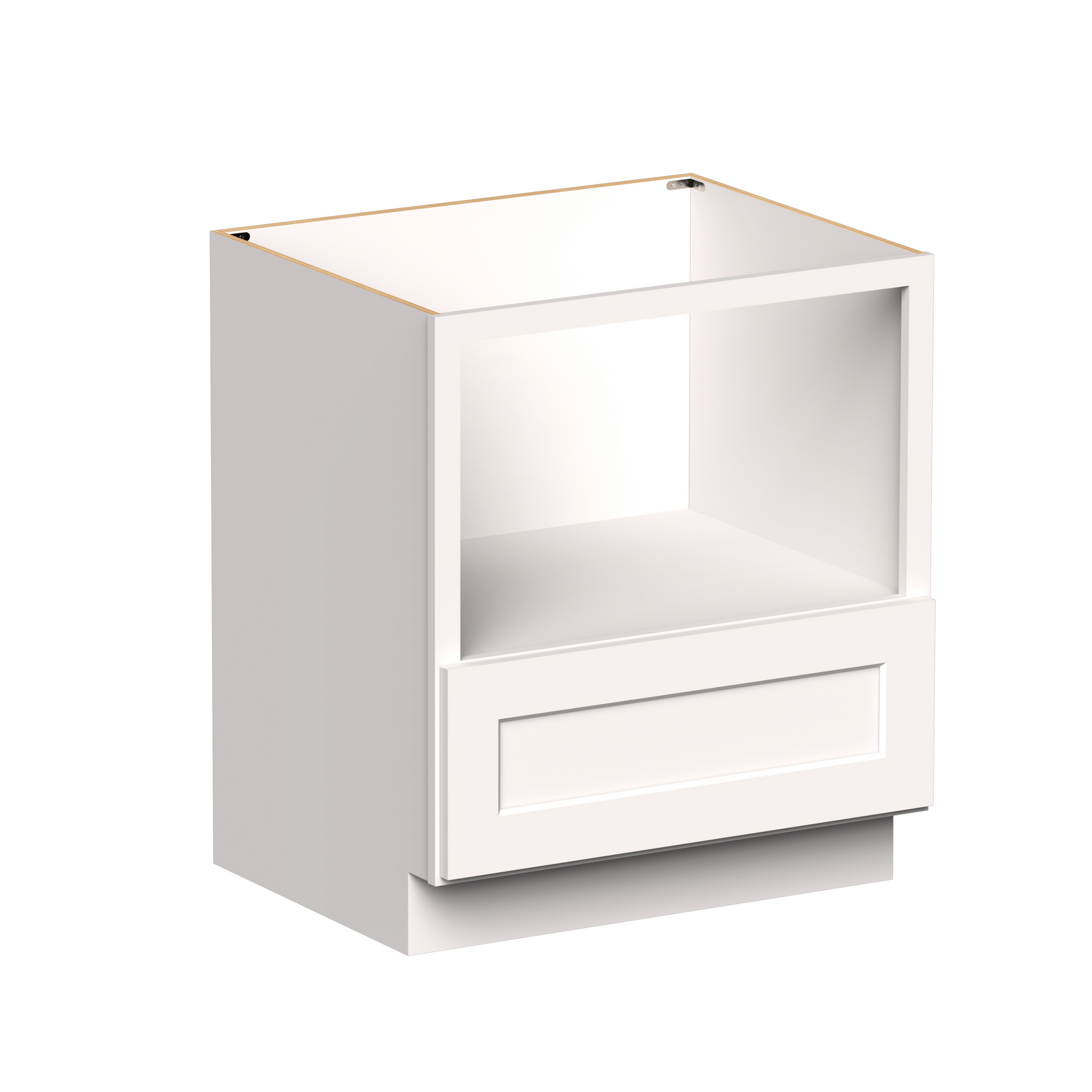 White Shaker RTA 30"W x 24"D x 34.5"H Specialty Base Cabinets with 1 Drawer and 1 Door