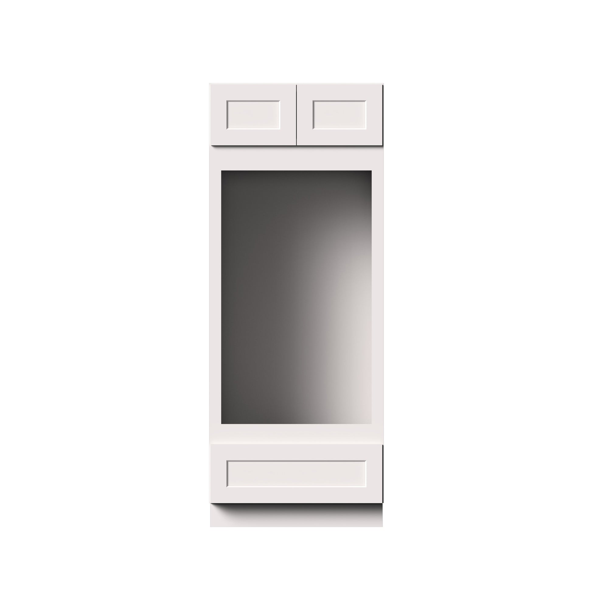 White Shaker RTA 33"W x 27"D x 84"H/90"H Double Oven Cabinets With Drawer with 2 Door, 1 Drawers and 2 Shelves