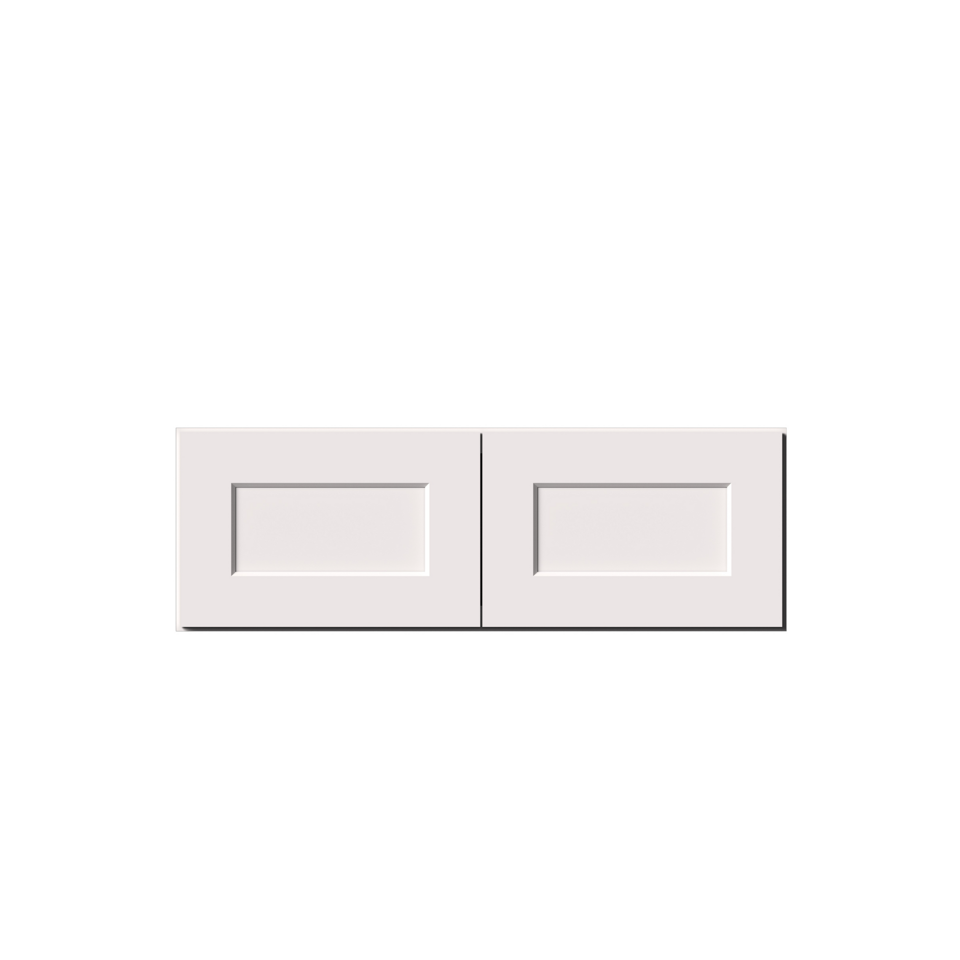 White Shaker RTA 36"W x 27"D x 12"-18"H Deep Wall Cabinets with 2 Doors