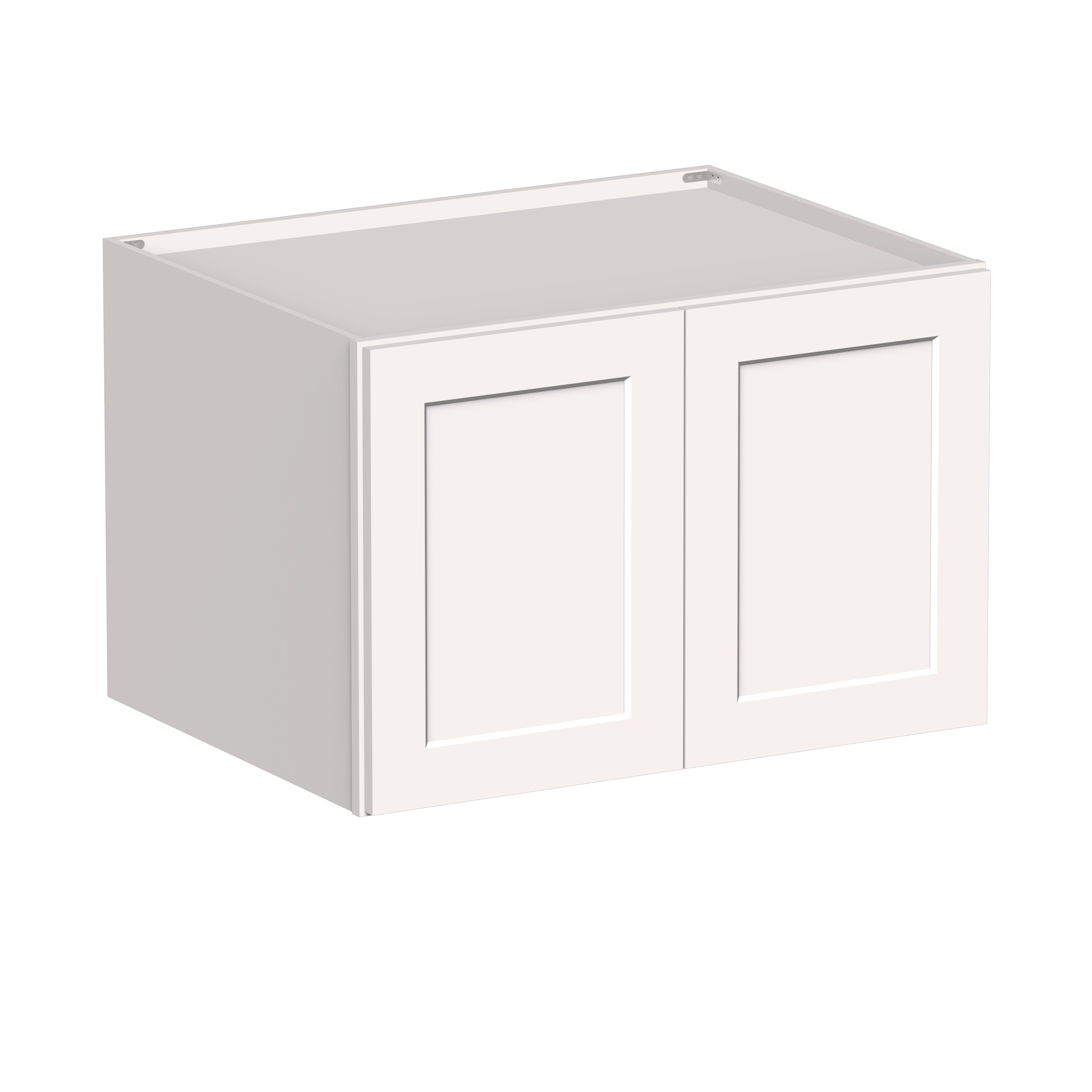 White Shaker RTA 36"W x 27"D x 24H Deep Wall Cabinets with 2 Doors and 1 Shelves