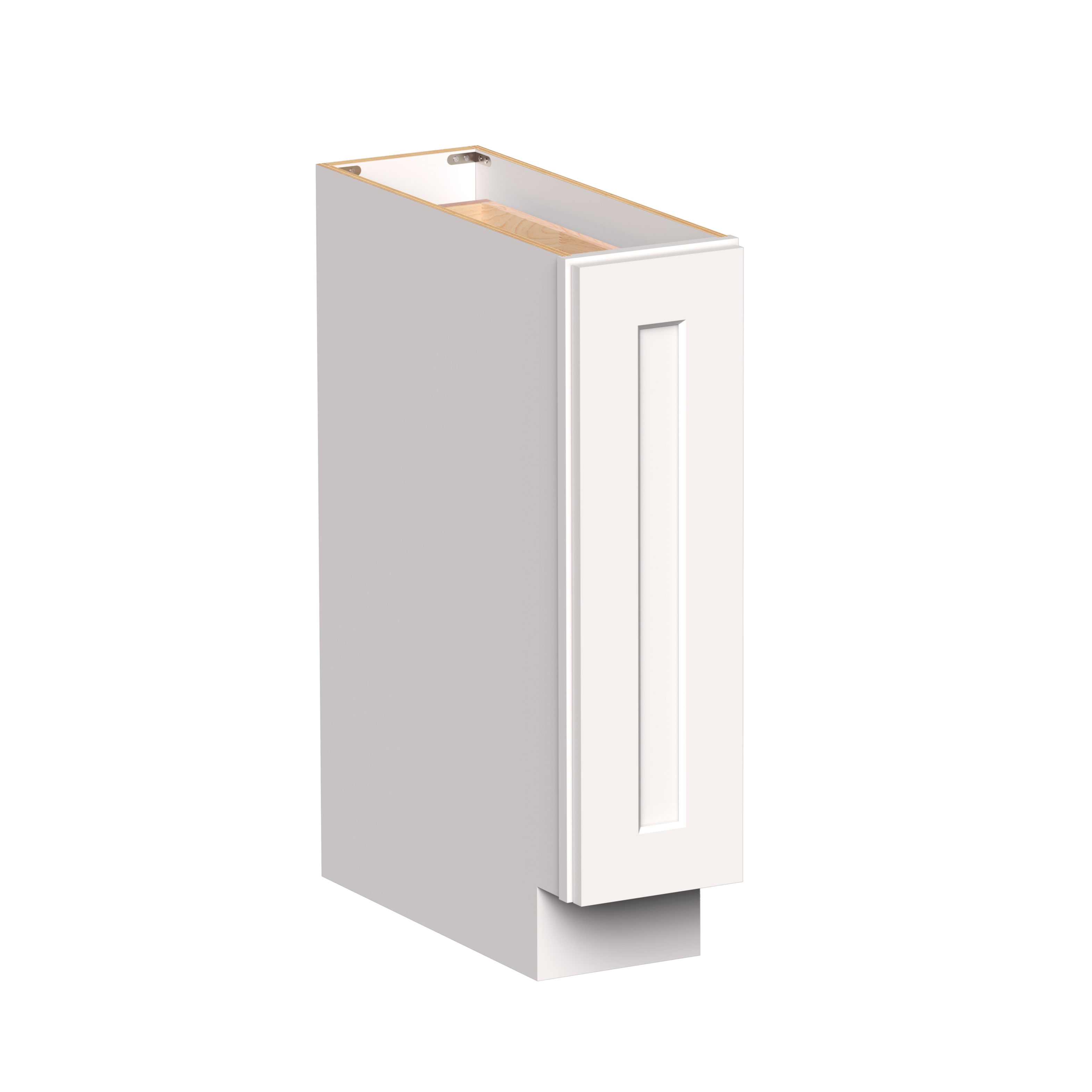 White Shaker RTA 9"W x 24"D x 34.5"H Specialty Base Cabinets (Spice Pantry) with 1 Drawer