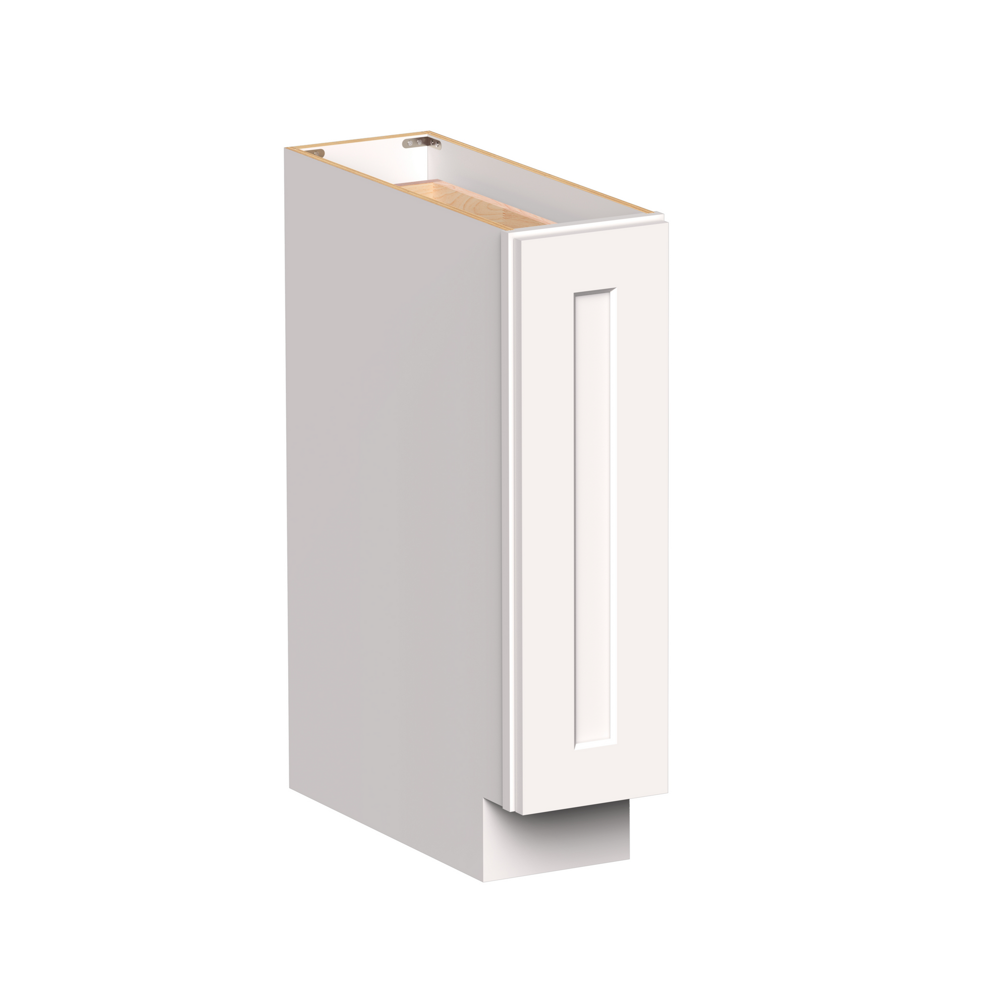 White Shaker RTA 9"W x 24"D x 34.5"H Specialty Base Cabinets (Spice Pantry) with 1 Drawer