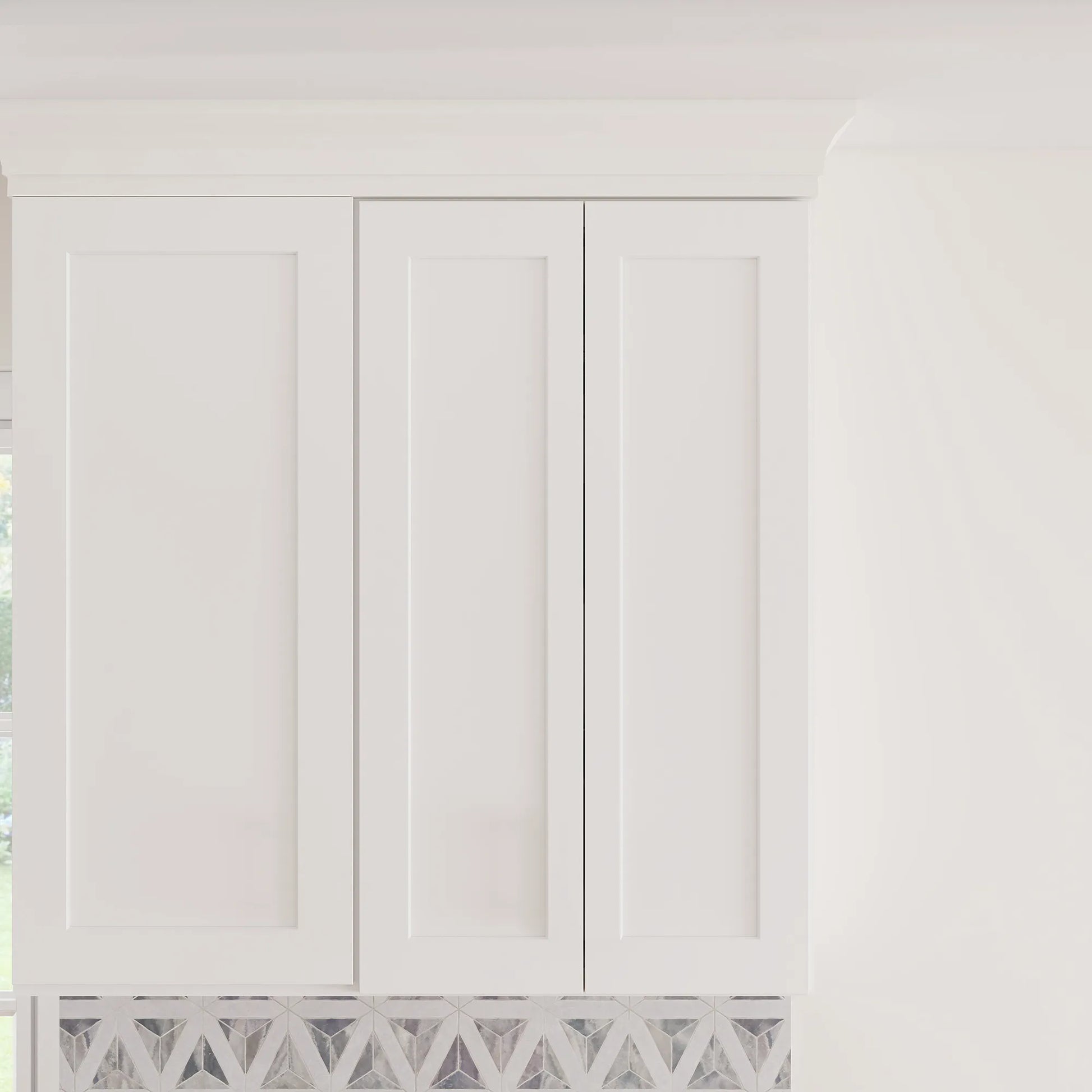 White Shaker RTA W24" X H42" X D12" Standard Wall Cabinet with 2 Doors and 3 Shelves