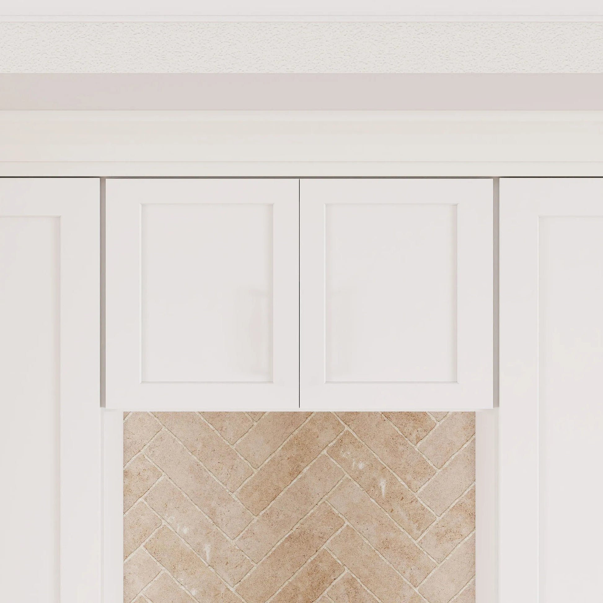 White Shaker RTA W30" X H18" X D12" Wall Cabinet with 2 Doors