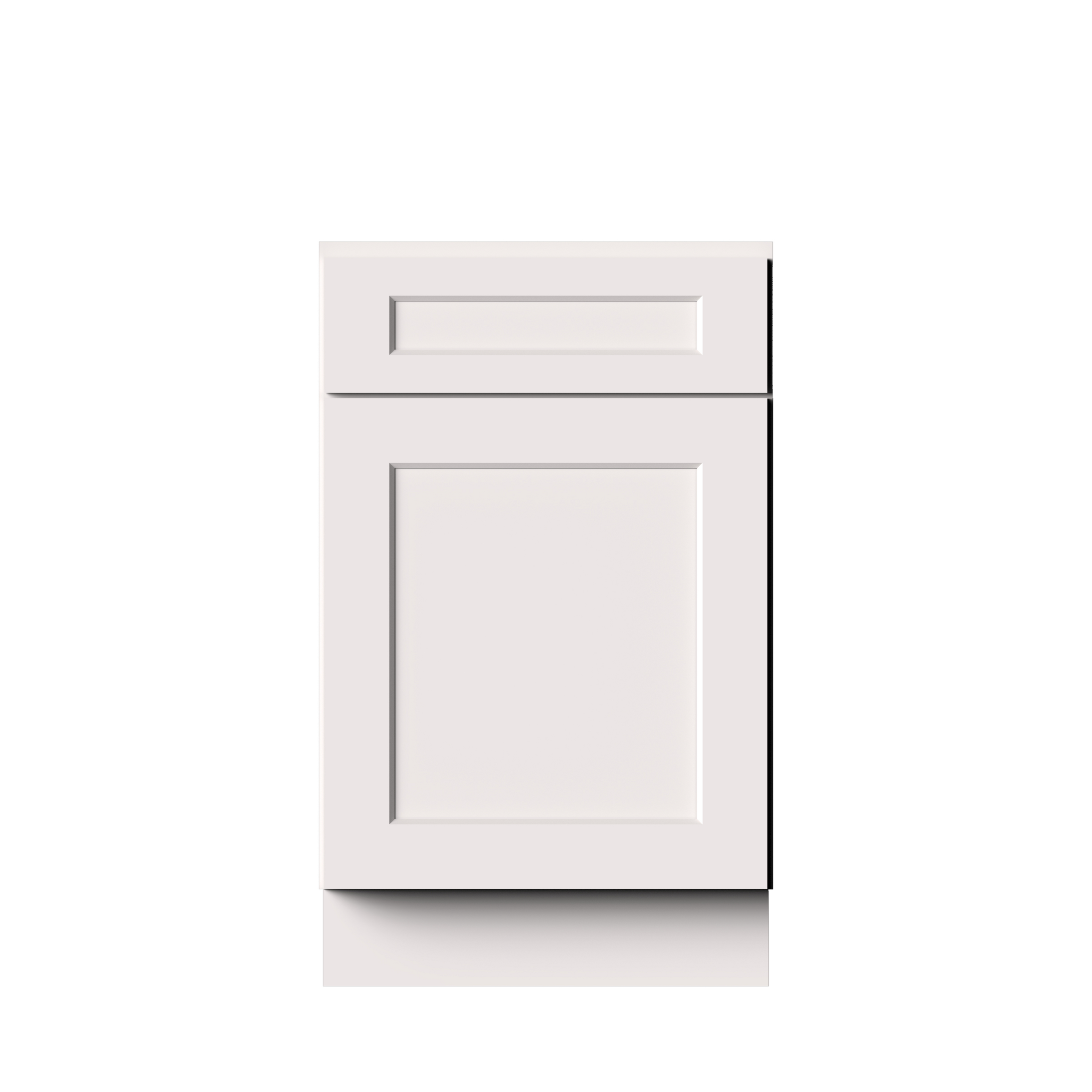 White RTA 21"W x 24"D x 34.5"H Standard Base Cabinet with 1 Drawer and 1 Door