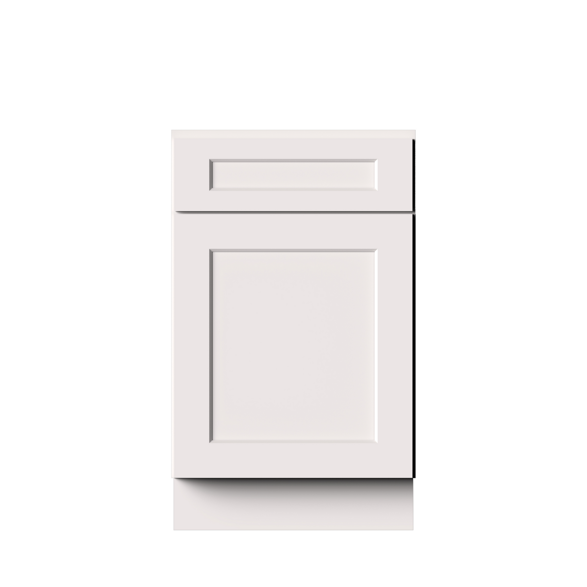 White RTA 21"W x 24"D x 34.5"H Standard Base Cabinet with 1 Drawer and 1 Door