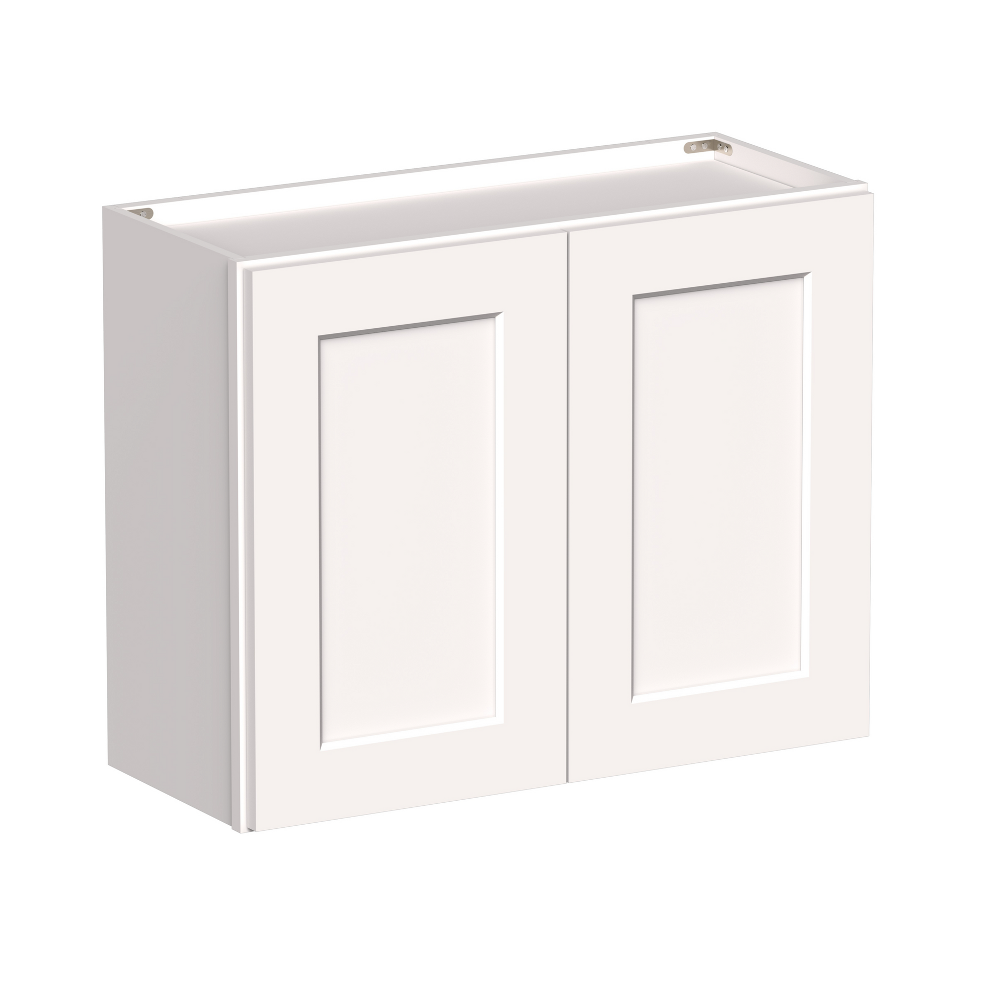 White Shaker RTA 24"W-36"W x 12"D x 24"H Short Wall Cabinet with 2 Doors and 1 Shelves