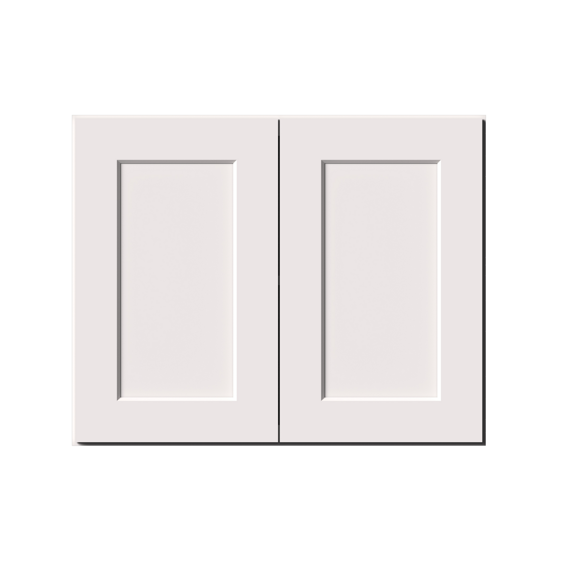 White Shaker RTA 24"W-36"W x 12"D x 24"H Short Wall Cabinet with 2 Doors and 1 Shelves