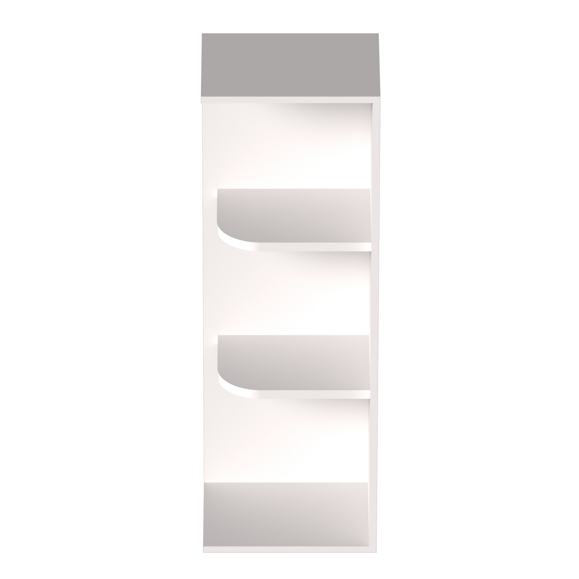 White Shaker RTA 12"W x 9"D x 30"-42"H Wall Shelves with Shelves