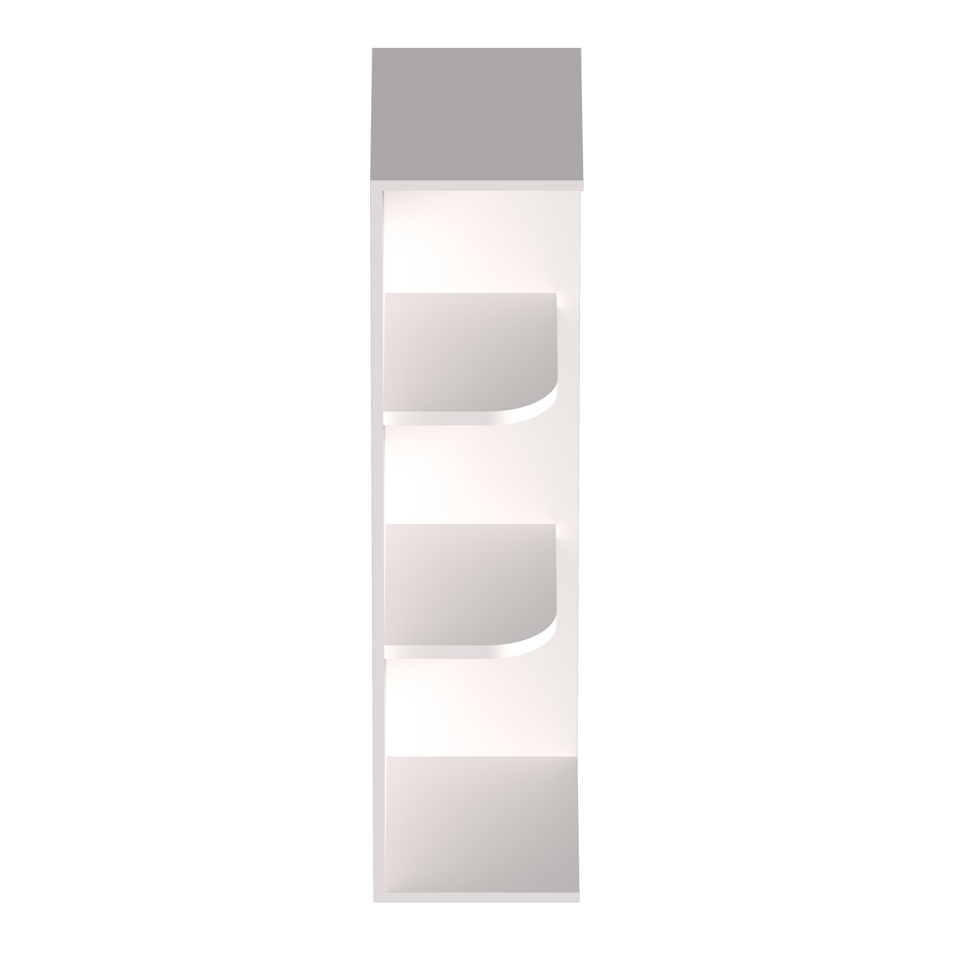 White Shaker RTA 12"W x 9"D x 30"-42"H Wall Shelves with Shelves