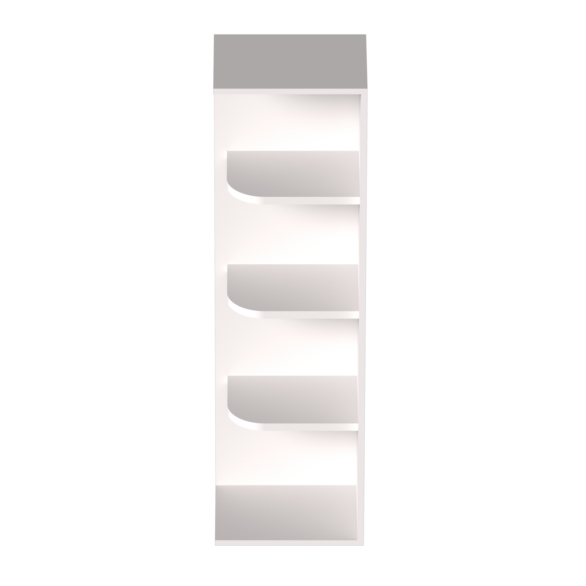 White Shaker RTA 12"W x 9"D x 30"-42"H Wall Shelves with Shelves
