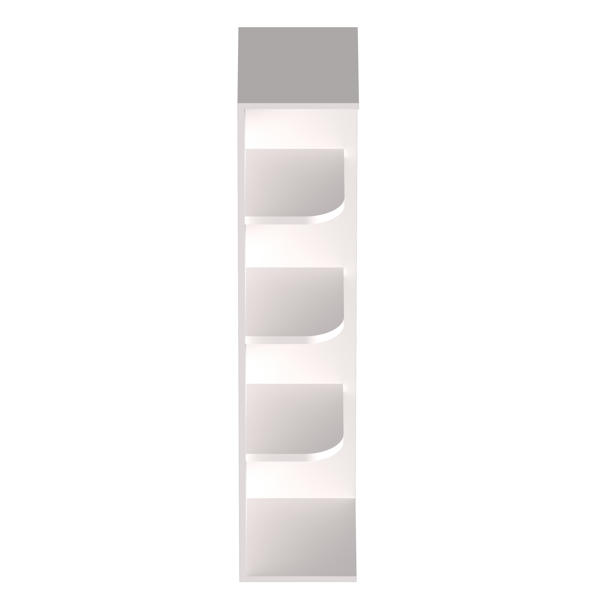 White Shaker RTA 12"W x 9"D x 30"-42"H Wall Shelves with Shelves