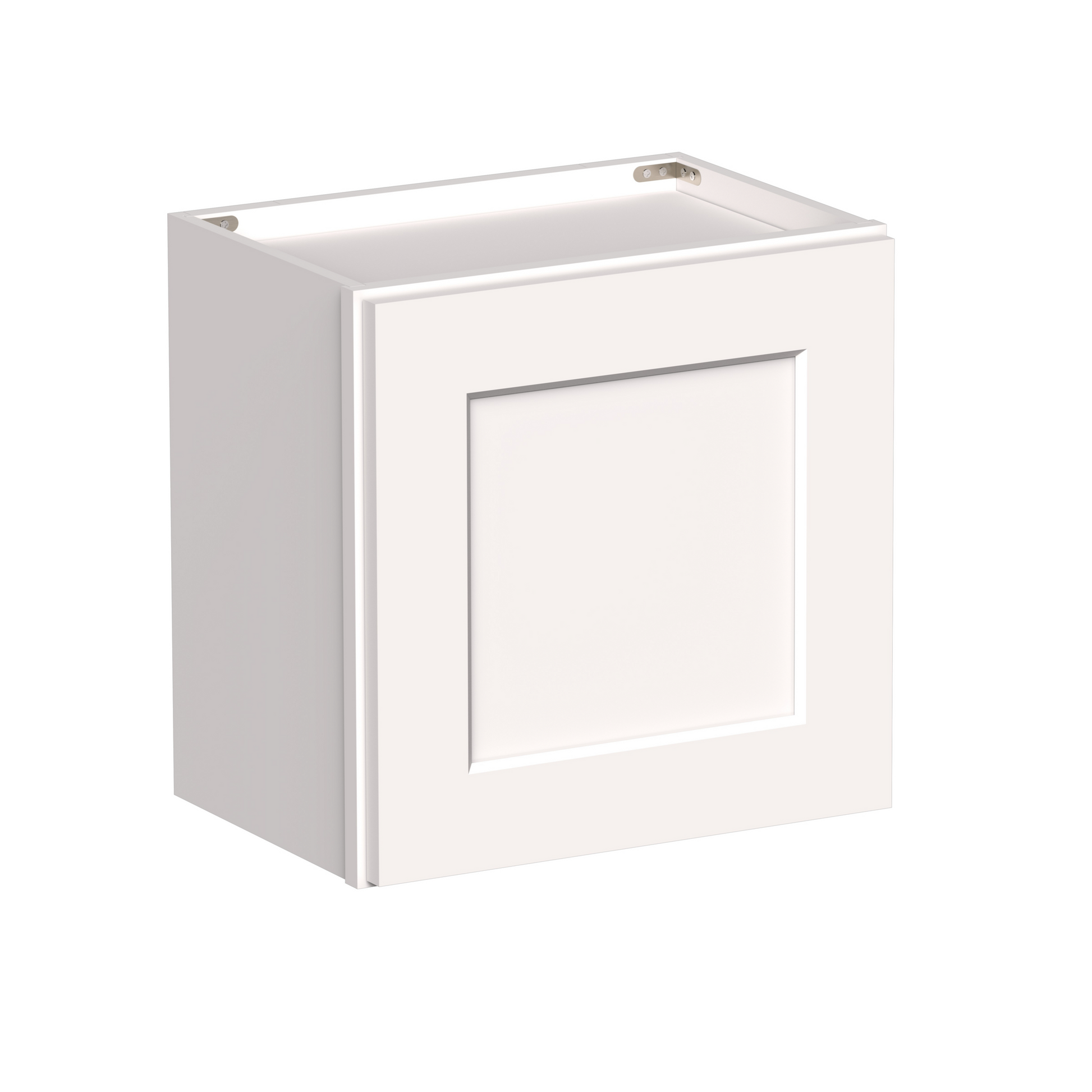 White Shaker RTA 12"W-21"W x 12"D x 18"H Short Wall Cabinet with 1 Door