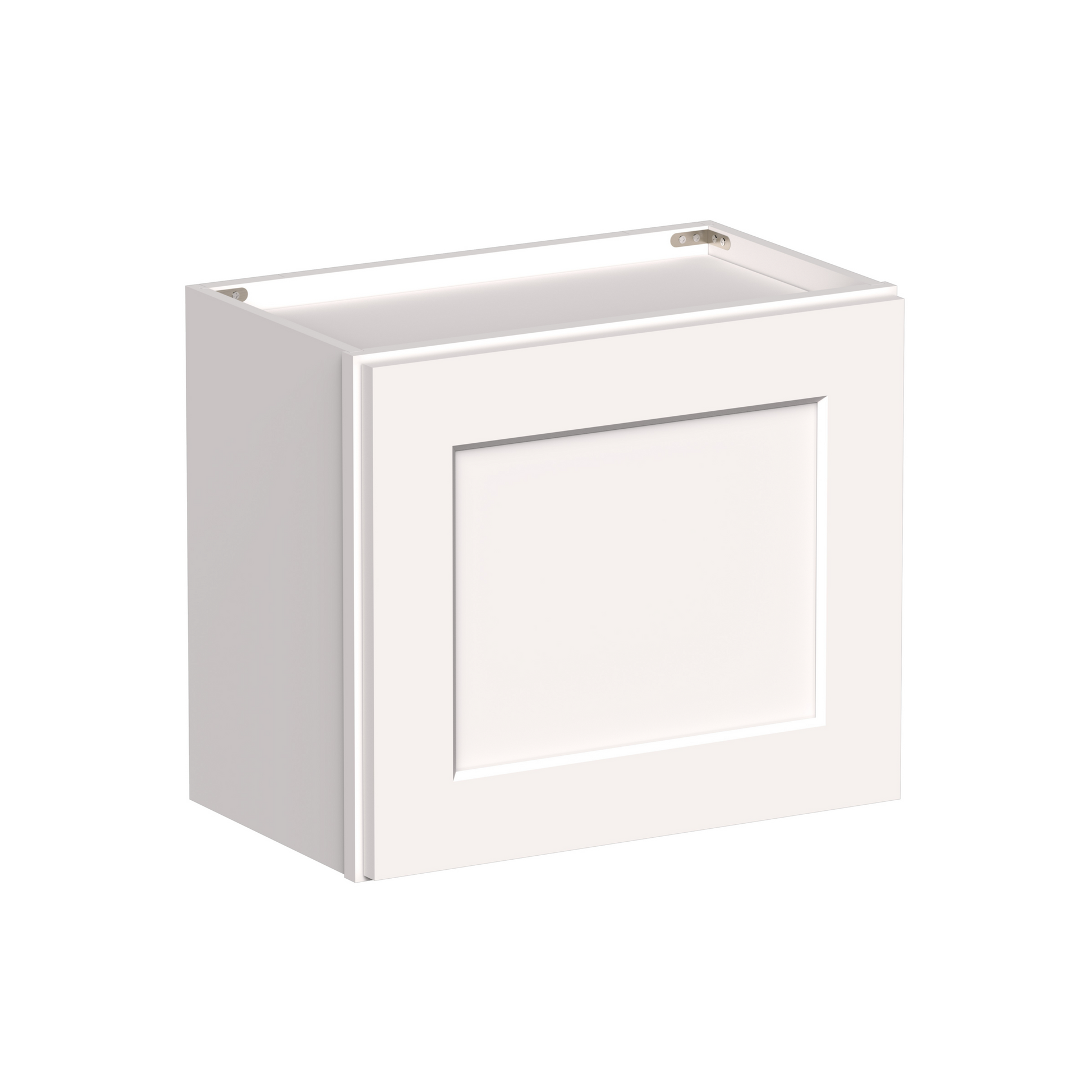 White Shaker RTA 12"W-21"W x 12"D x 18"H Short Wall Cabinet with 1 Door