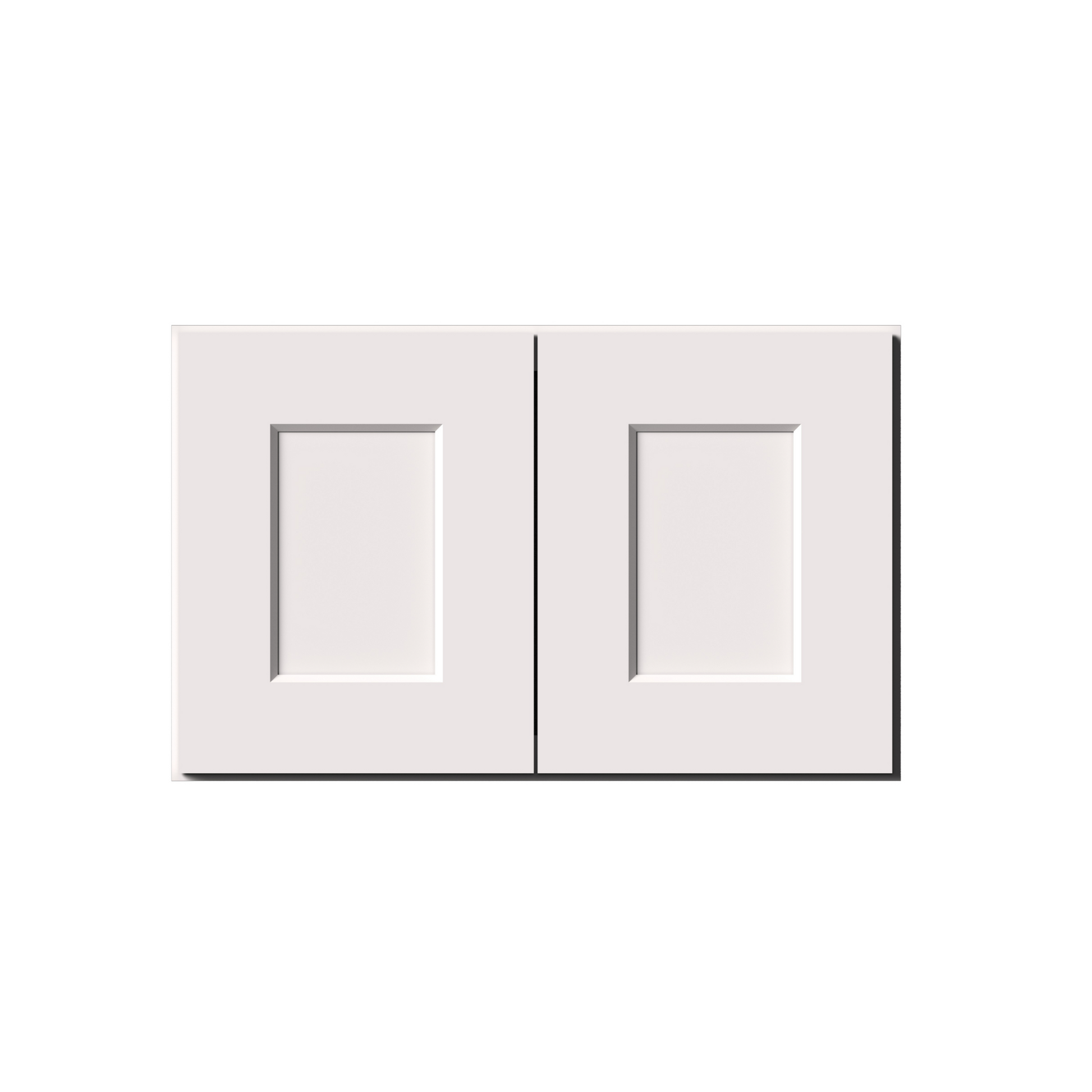 White Shaker RTA 24"W-36"W x 12"D x 12"H/16"H Short Wall Cabinet with 2 Doors