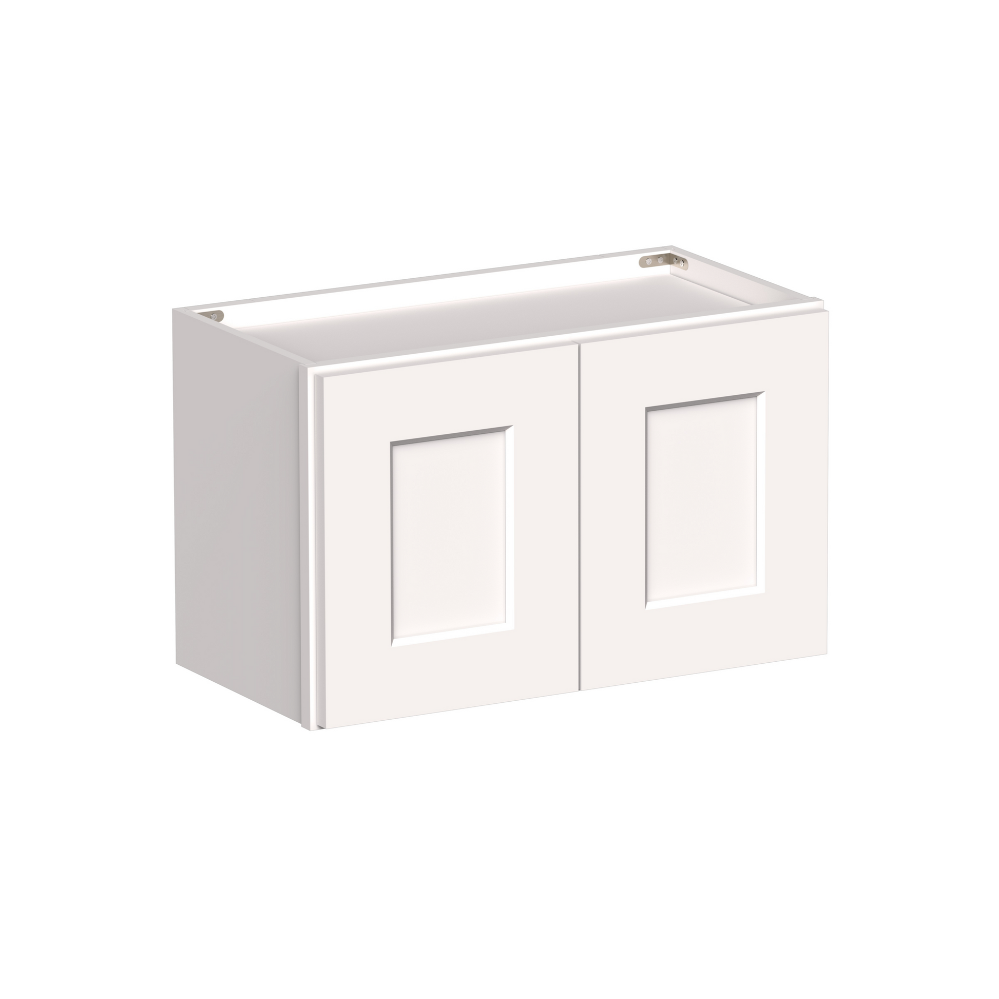 White Shaker RTA 24"W-36"W x 12"D x 12"H/16"H Short Wall Cabinet with 2 Doors