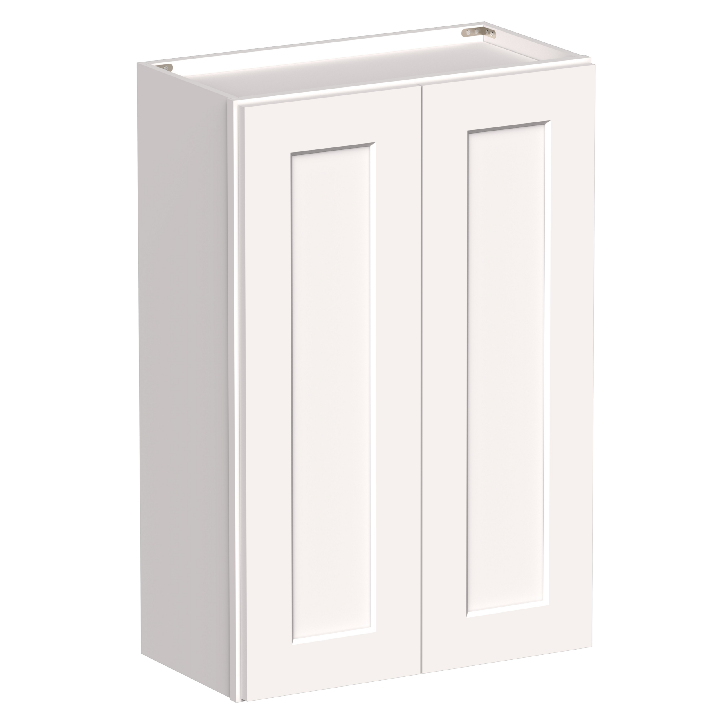 White Shaker RTA 24"W-36"W x 12"D x 30"H/36"H Standard Wall Cabinet with 2 Doors and 2 Shelves