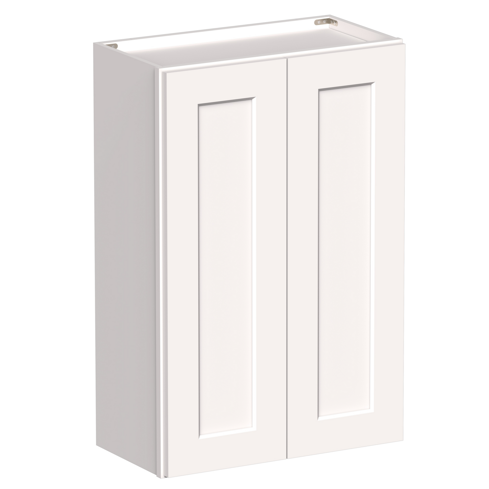 White Shaker RTA 24"W-36"W x 12"D x 30"H/36"H Standard Wall Cabinet with 2 Doors and 2 Shelves