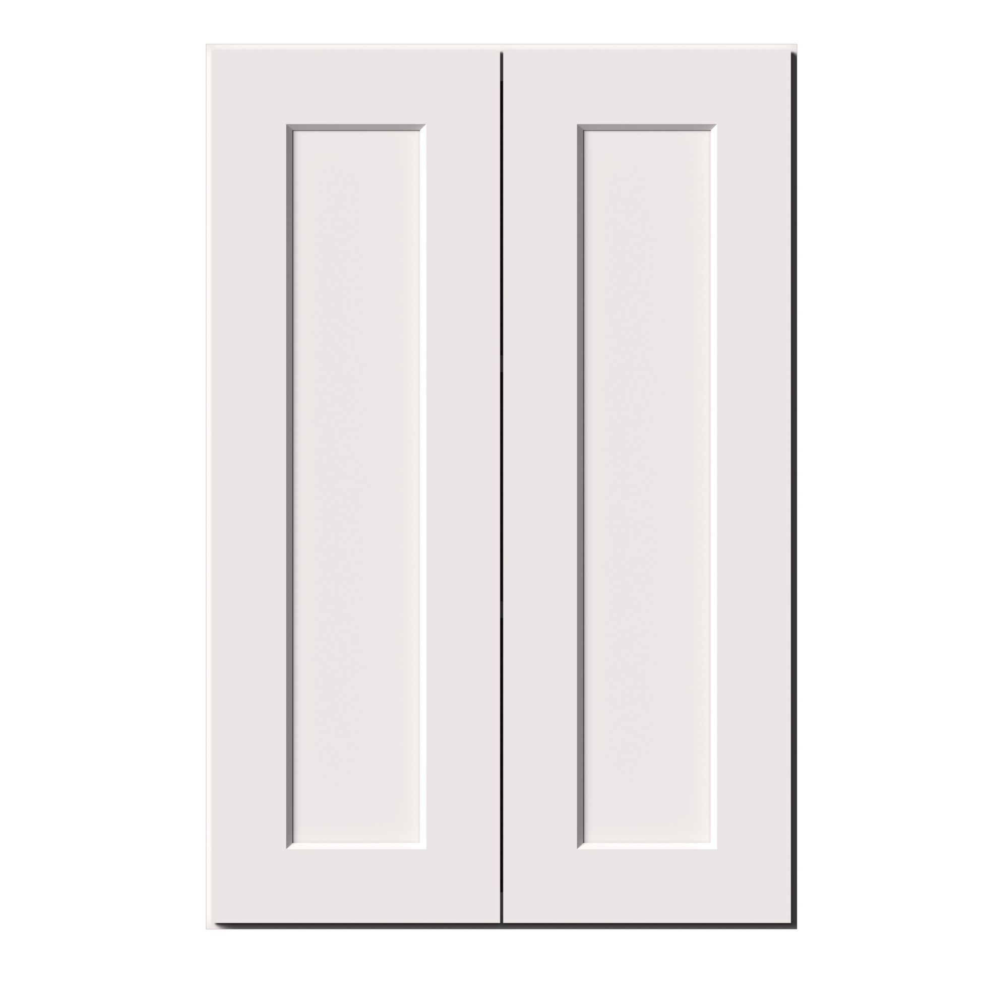 White Shaker RTA 24"W-36"W x 12"D x 30"H/36"H Standard Wall Cabinet with 2 Doors and 2 Shelves
