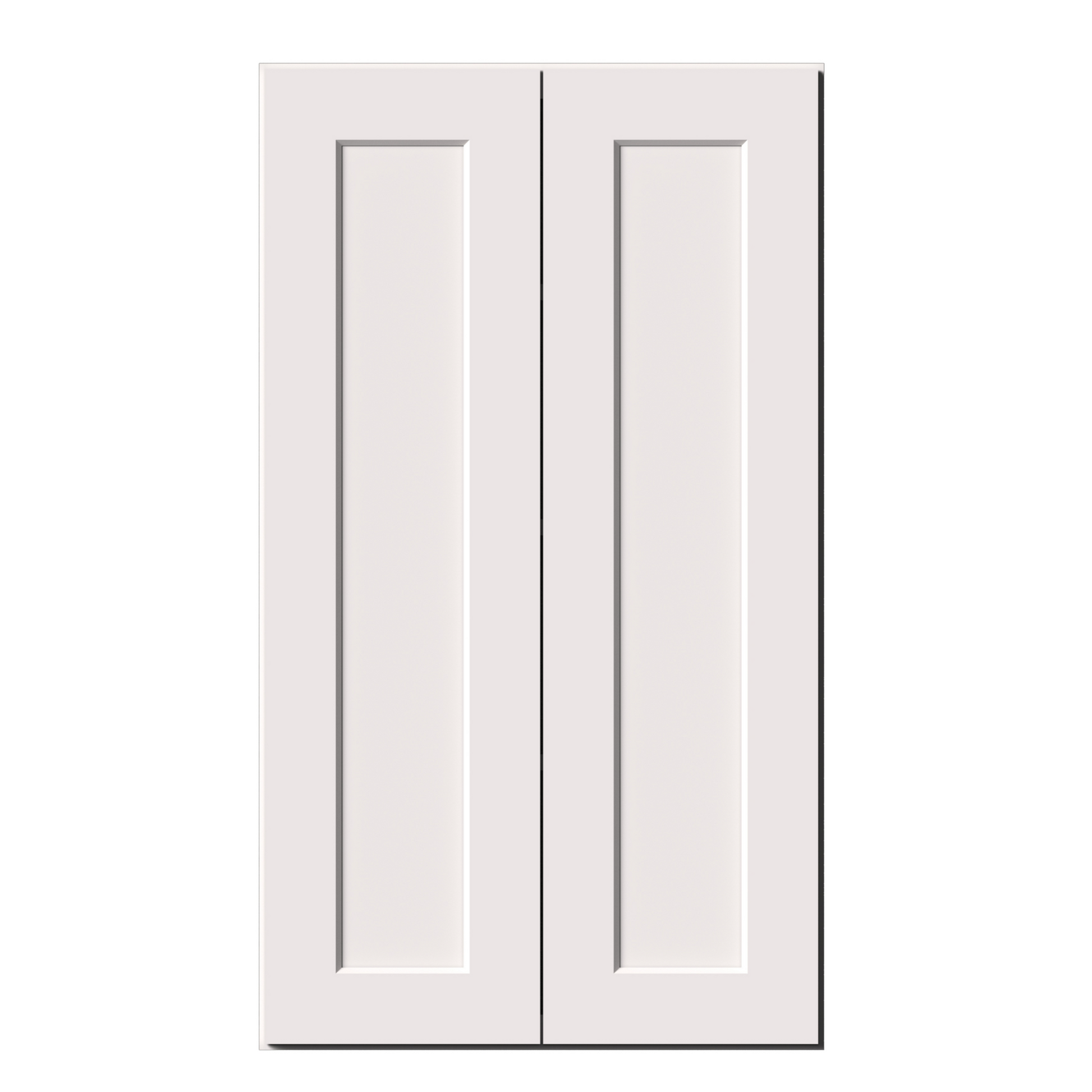 White Shaker RTA 24"W-36"W x 12"D x 42"H Standard Wall Cabinet with 2 Doors and 3 Shelves