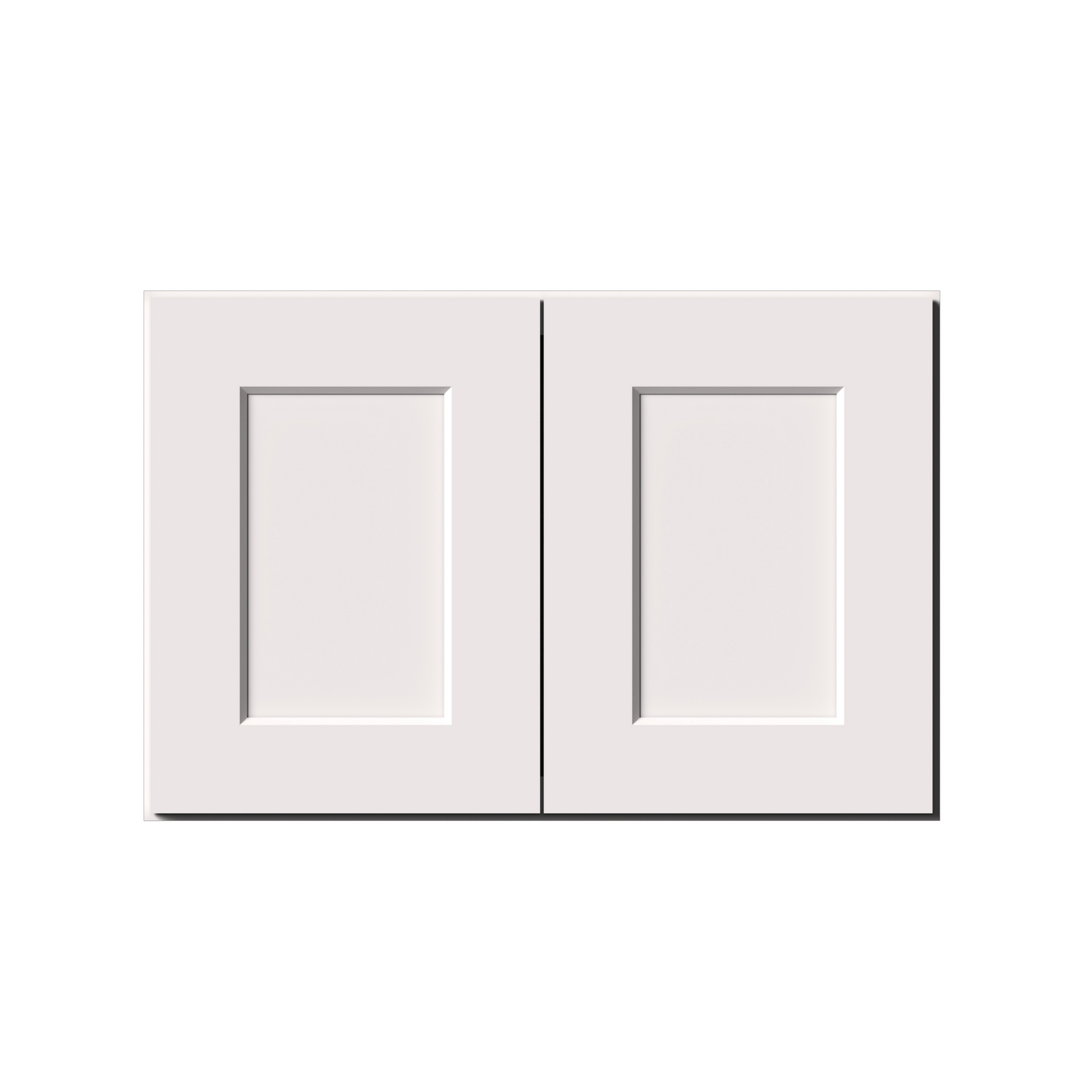 White Shaker RTA 24"W-36"W x 12"D x 18"H Short Wall Cabinet with 2 Doors