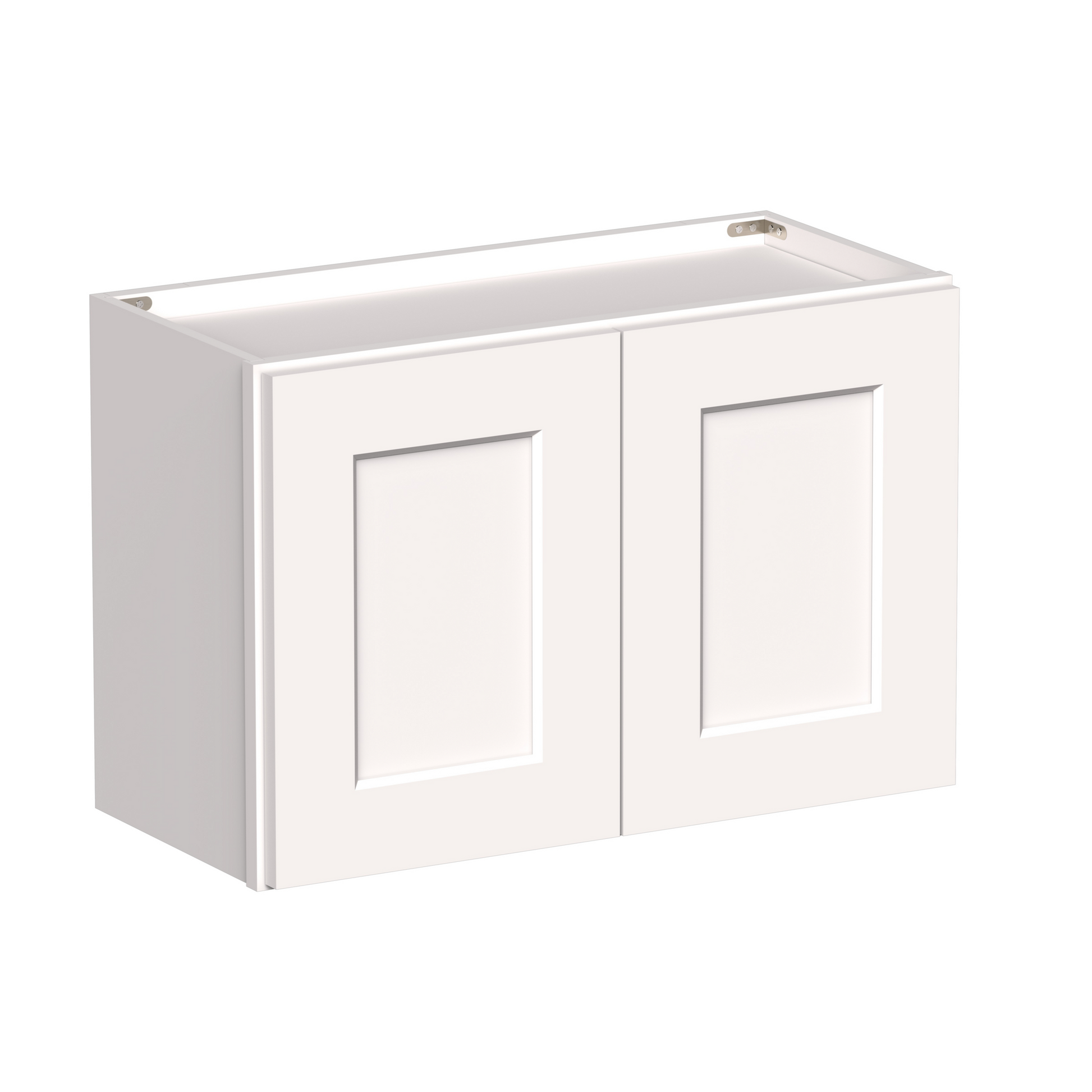 White Shaker RTA 24"W-36"W x 12"D x 18"H Short Wall Cabinet with 2 Doors