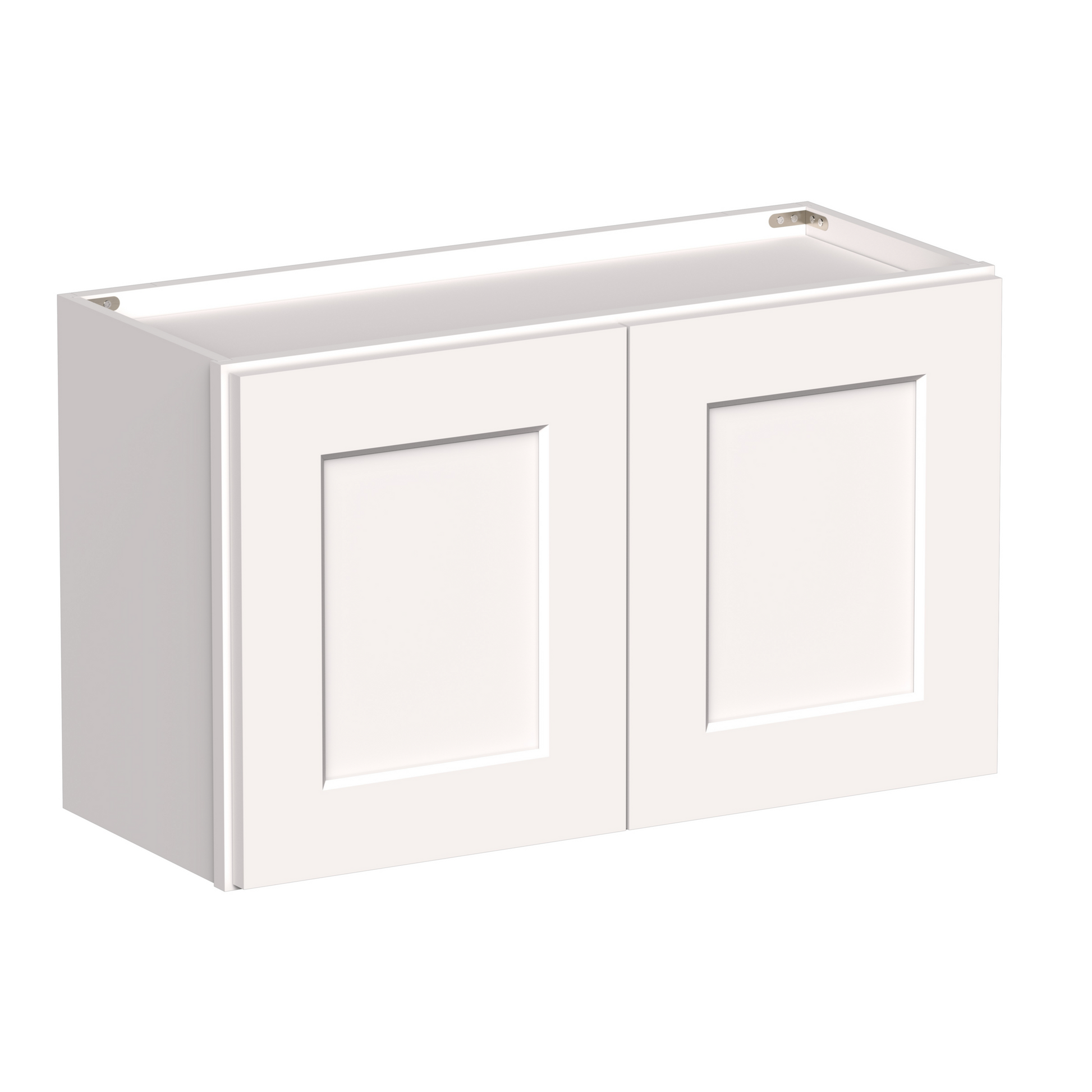 White Shaker RTA 24"W-36"W x 12"D x 18"H Short Wall Cabinet with 2 Doors
