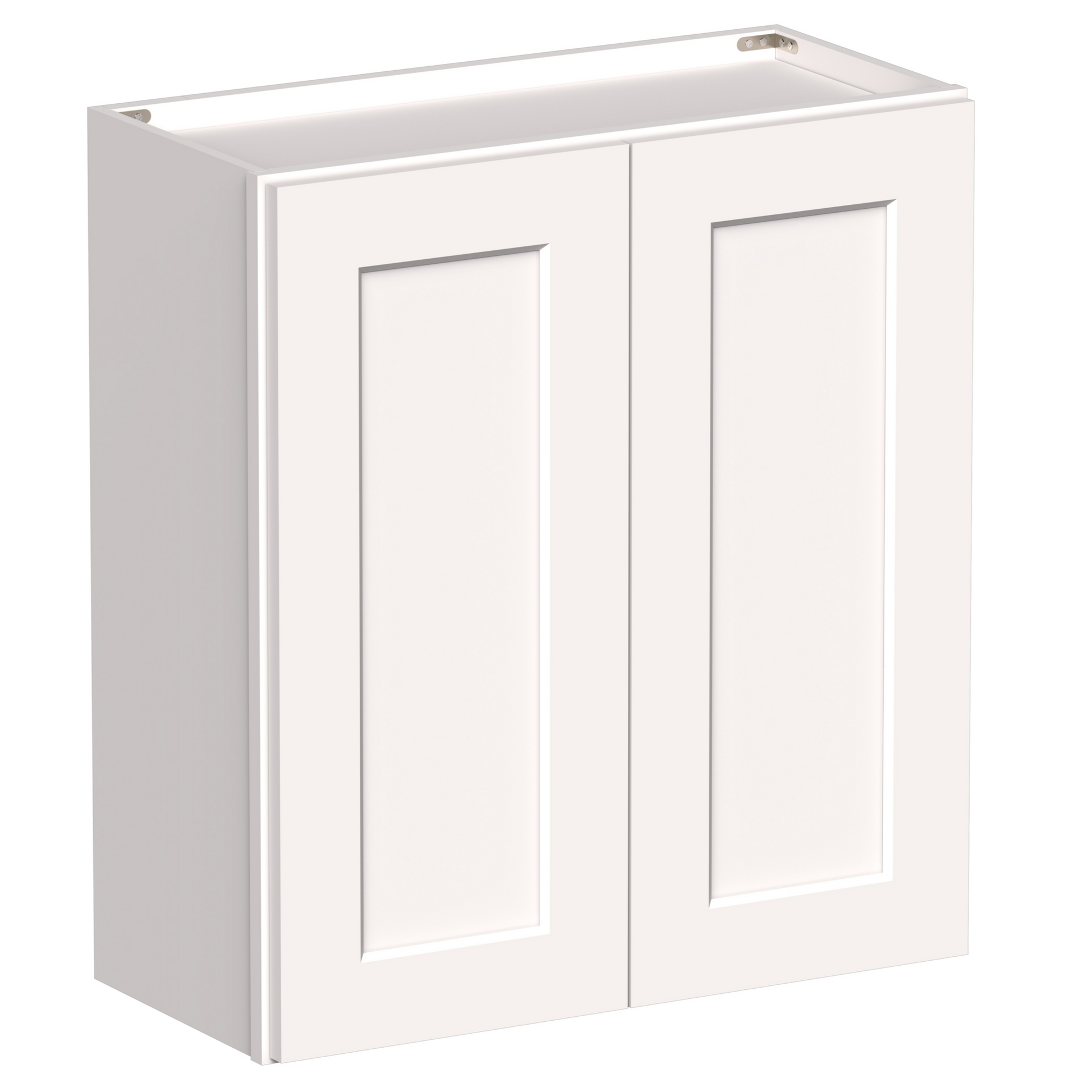 White Shaker RTA 24"W-36"W x 12"D x 30"H/36"H Standard Wall Cabinet with 2 Doors and 2 Shelves
