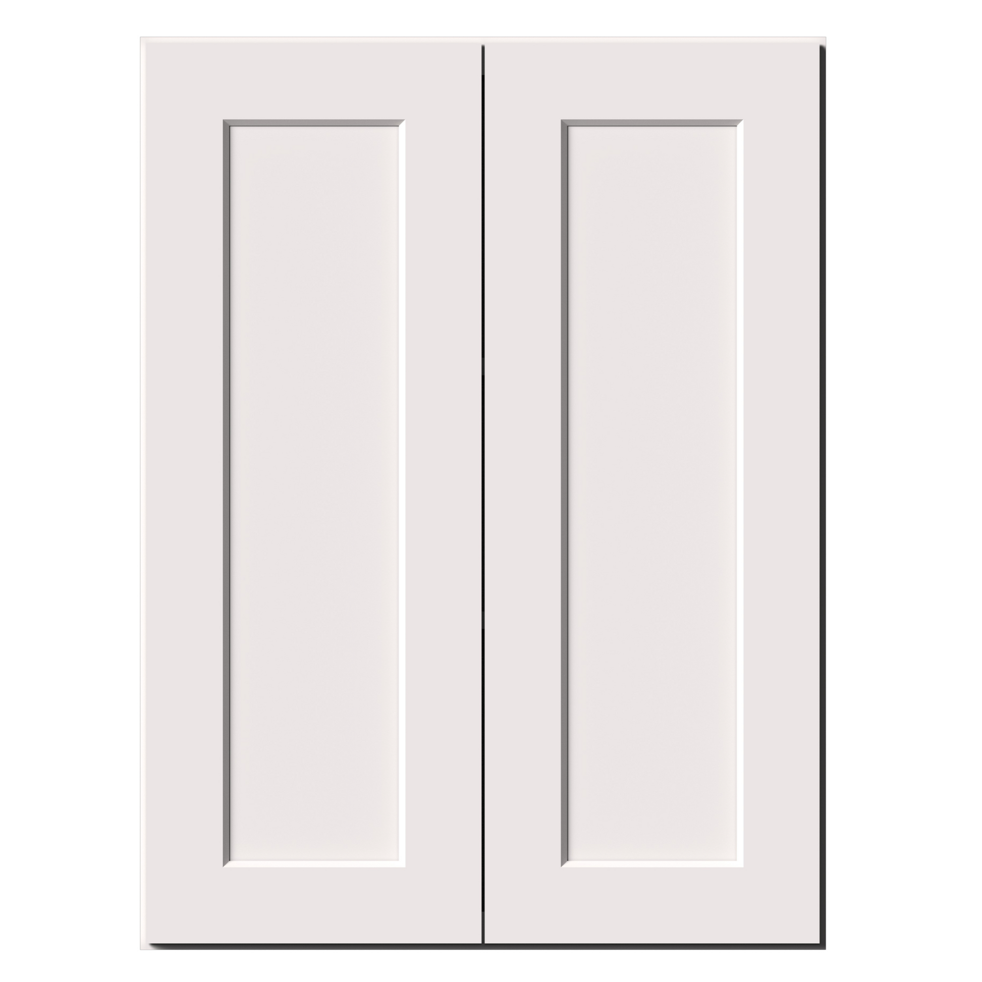 White Shaker RTA 24"W-36"W x 12"D x 30"H/36"H Standard Wall Cabinet with 2 Doors and 2 Shelves