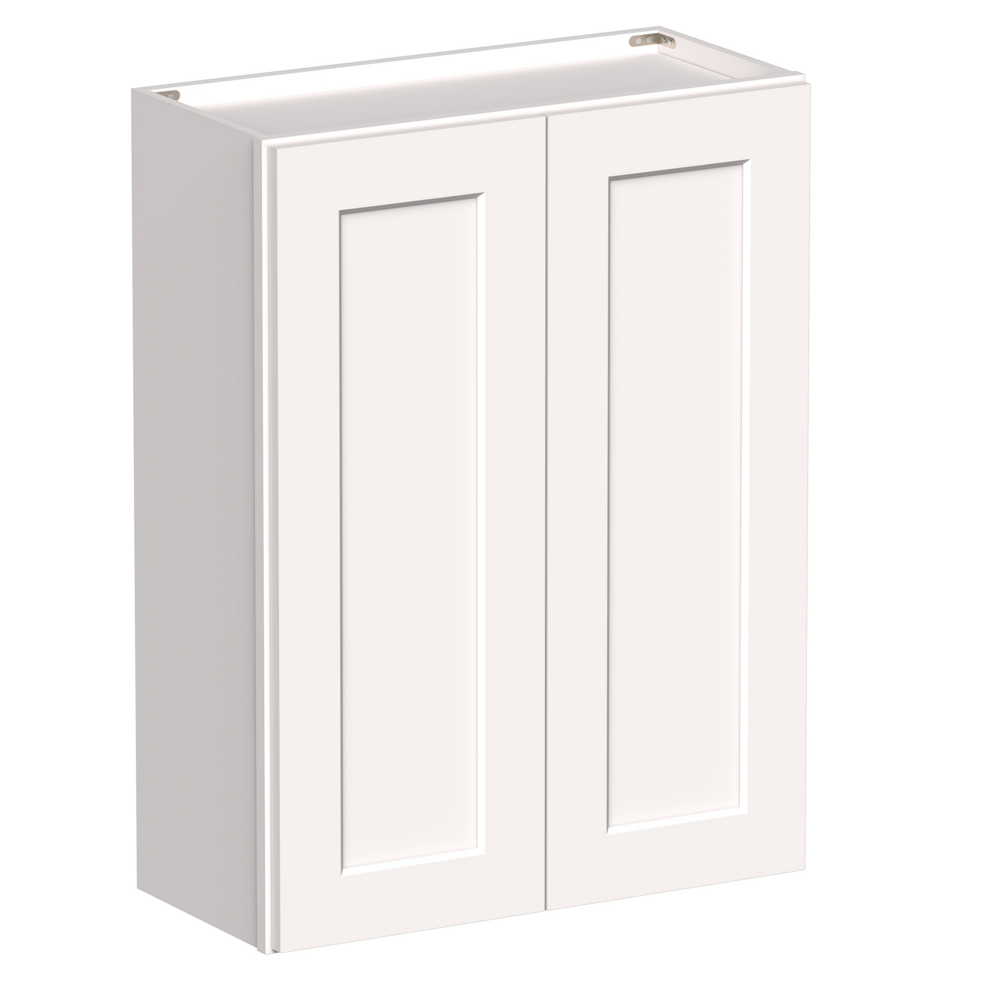White Shaker RTA 24"W-36"W x 12"D x 30"H/36"H Standard Wall Cabinet with 2 Doors and 2 Shelves