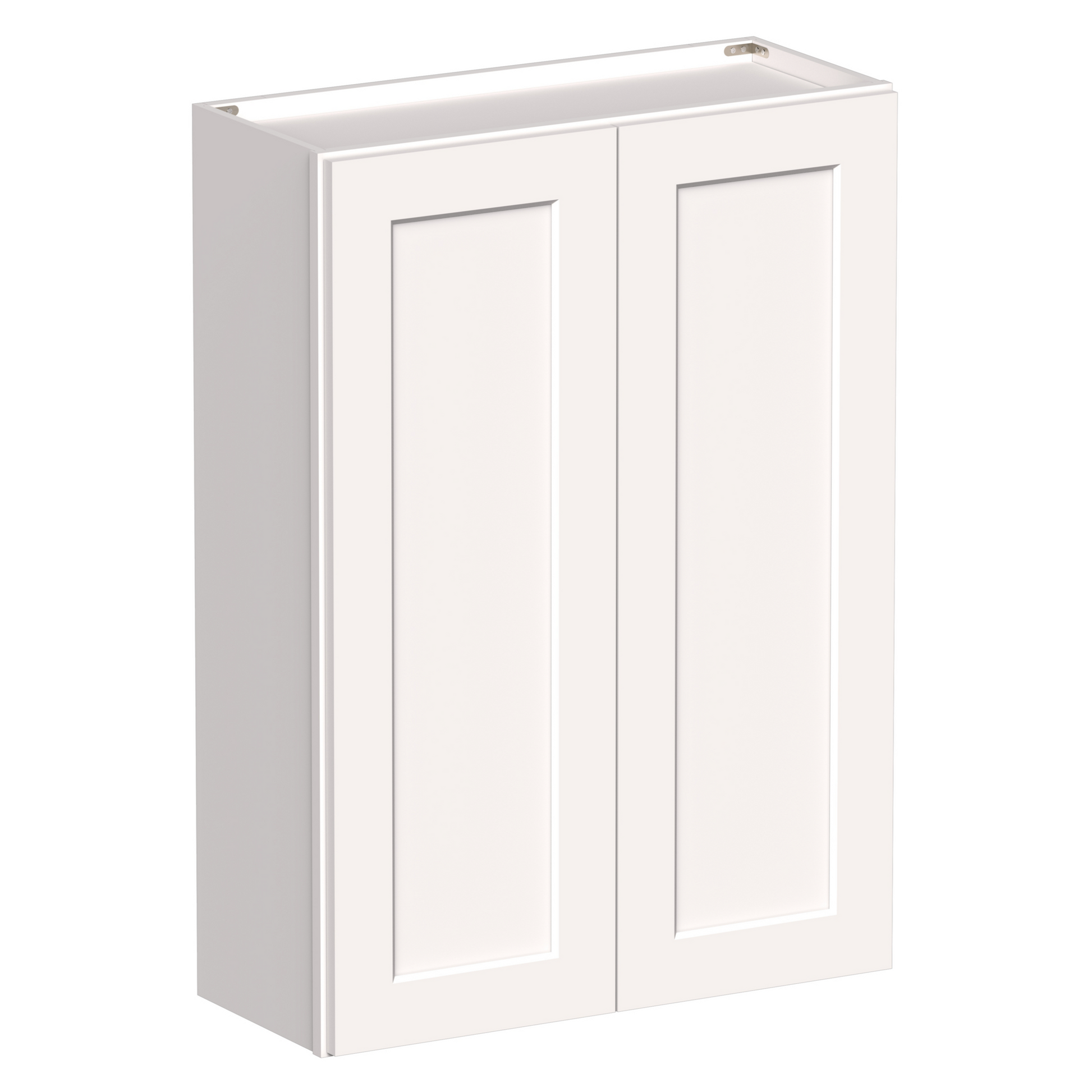 White Shaker RTA 24"W-36"W x 12"D x 42"H Standard Wall Cabinet with 2 Doors and 3 Shelves