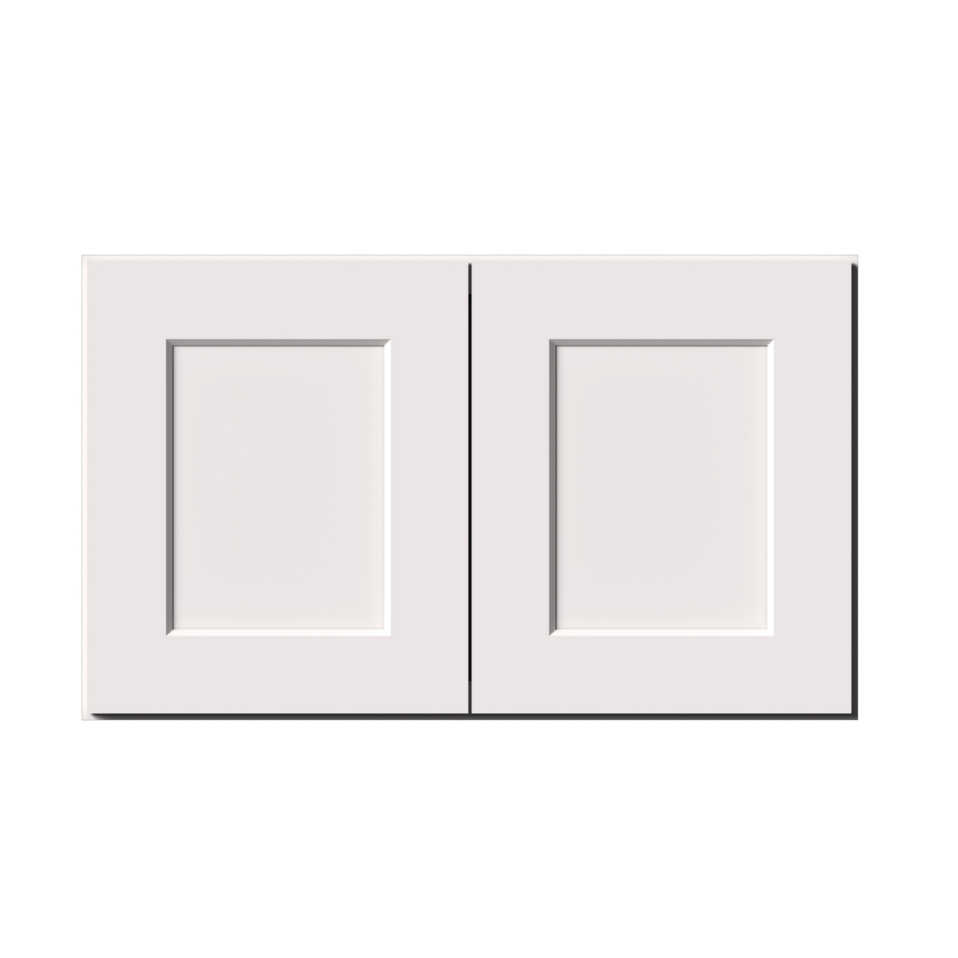 White Shaker RTA 24"W-36"W x 12"D x 18"H Short Wall Cabinet with 2 Doors