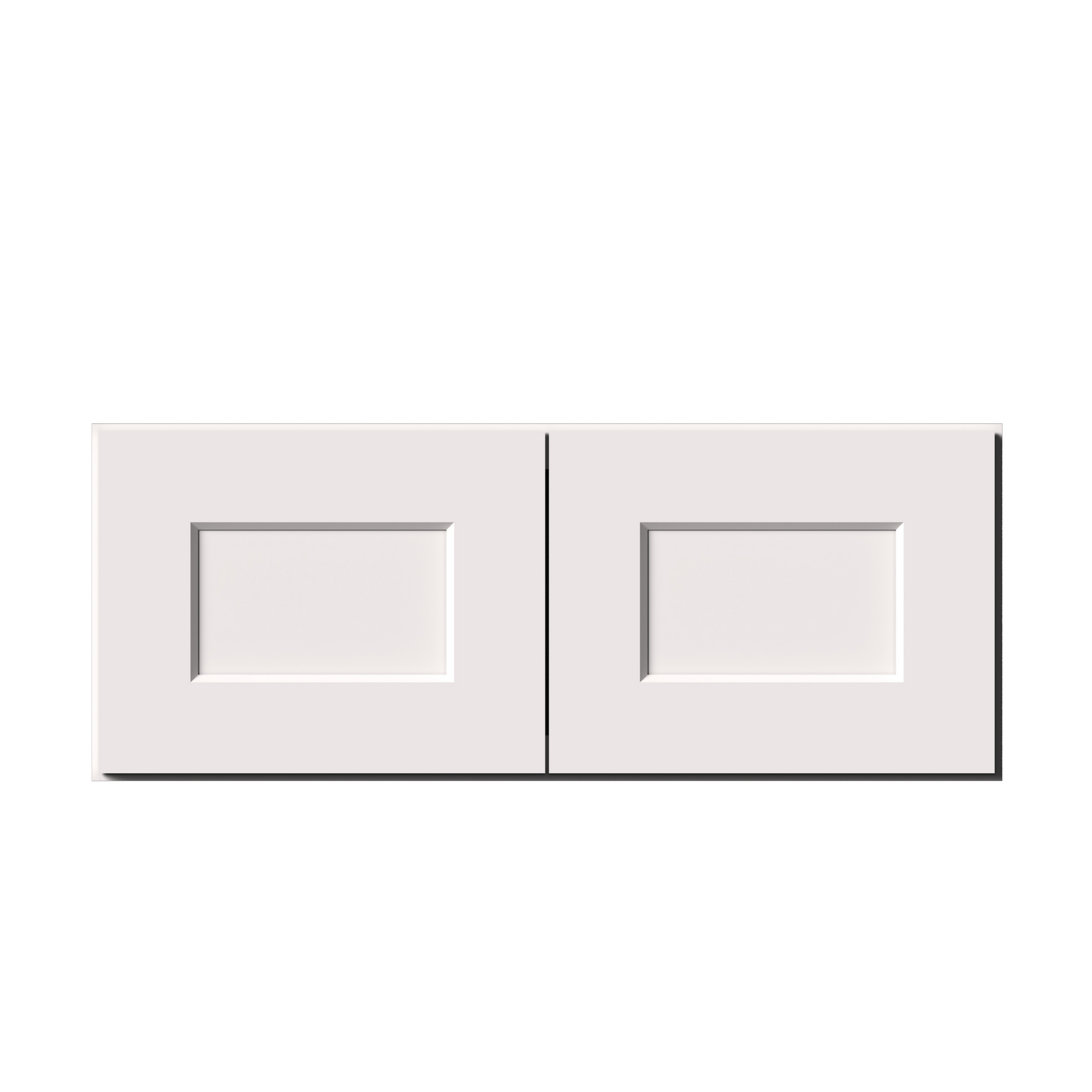 White Shaker RTA 24"W-36"W x 12"D x 12"H/16"H Short Wall Cabinet with 2 Doors